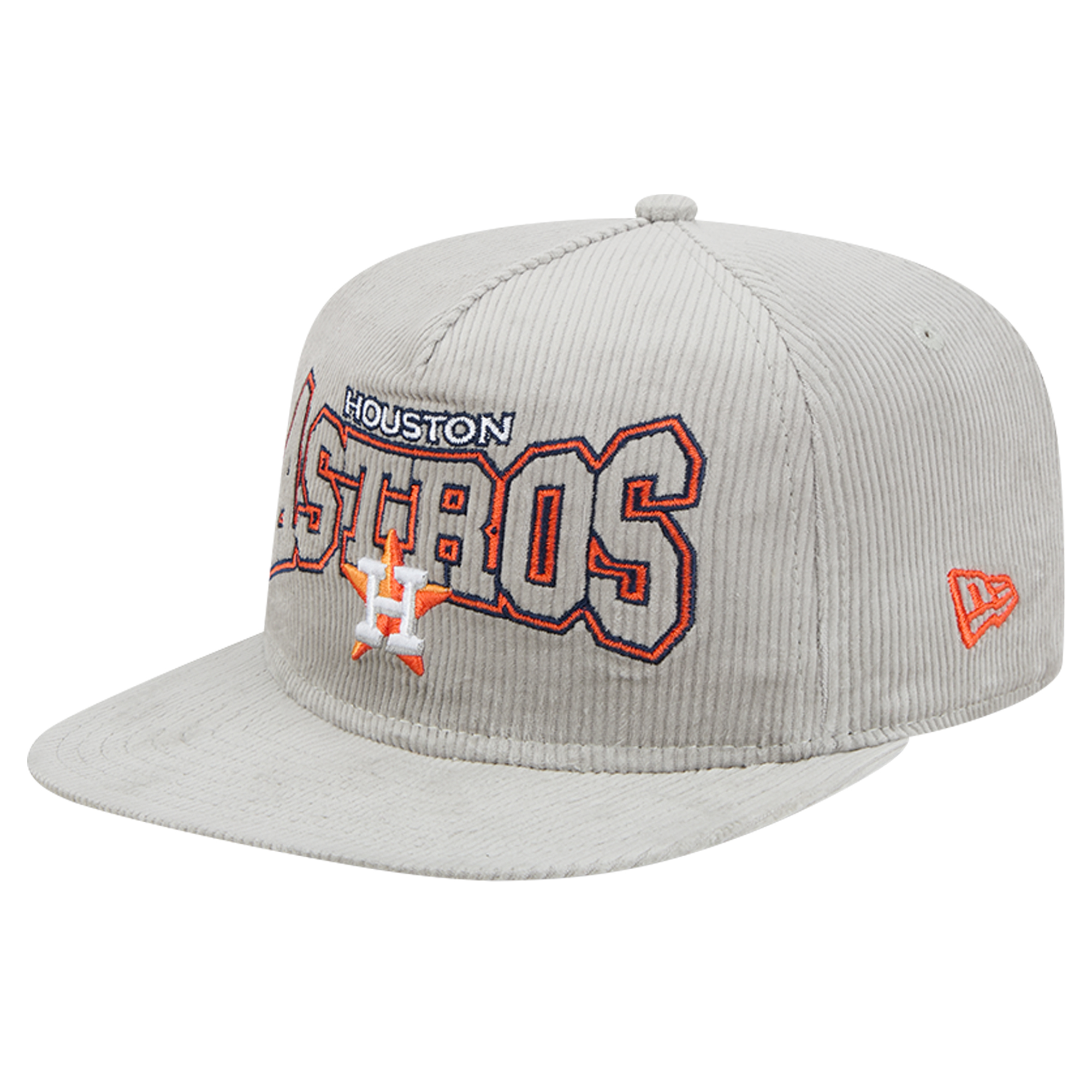 Men’s New Era Gray Houston Astros Corduroy Golfer Snapback Hat Houston Astros Fan Edition