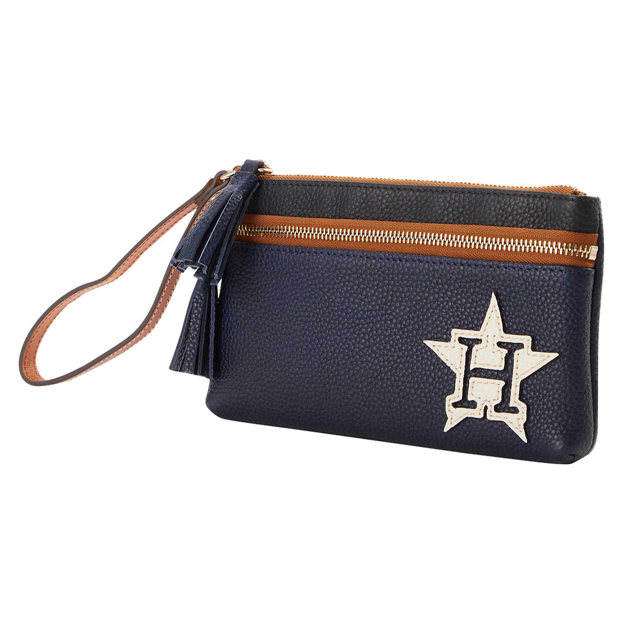 Dooney & Bourke Houston Astros Infield Double-Zip Wristlet Houston Astros Fan Edition