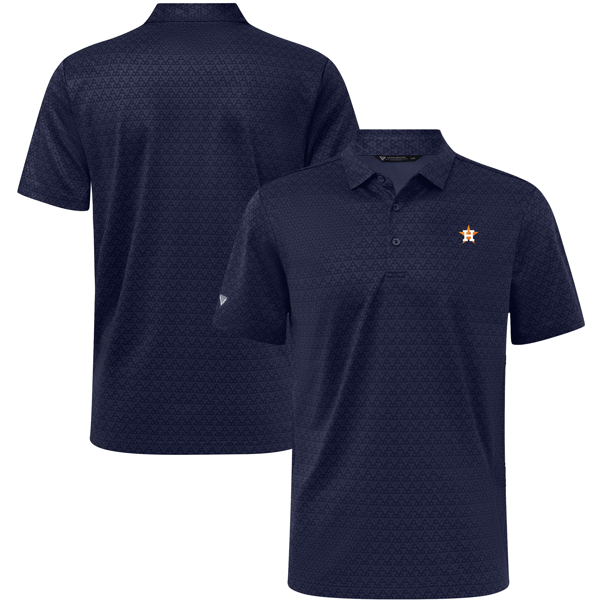 Men’s Levelwear Navy Houston Astros System Insignia Polo Houston Astros Fan Edition