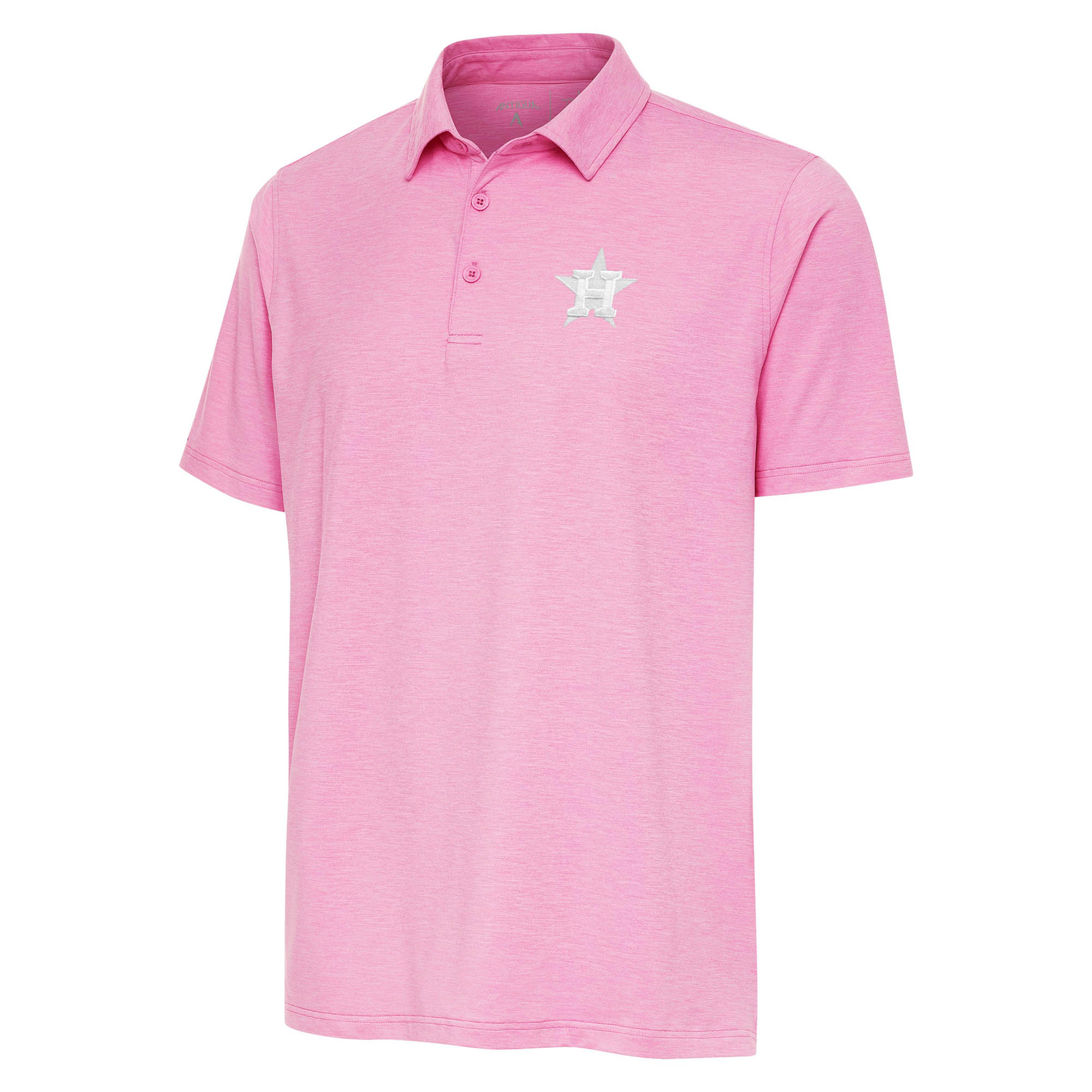 Men’s Antigua Pink Houston Astros Par 3 Polo Houston Astros Fan Edition
