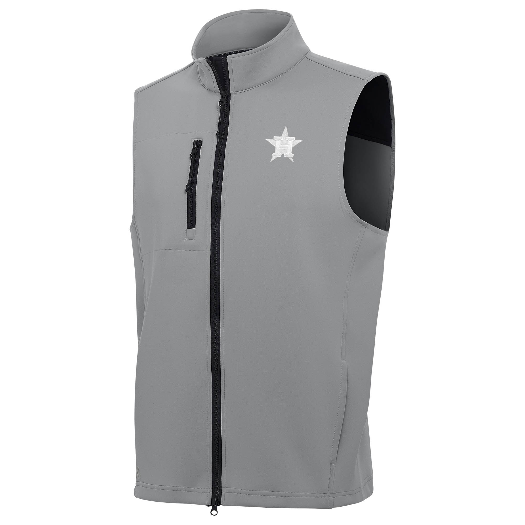 Men’s Antigua Gray Houston Astros Demand Full-Zip Vest Houston Astros Fan Edition