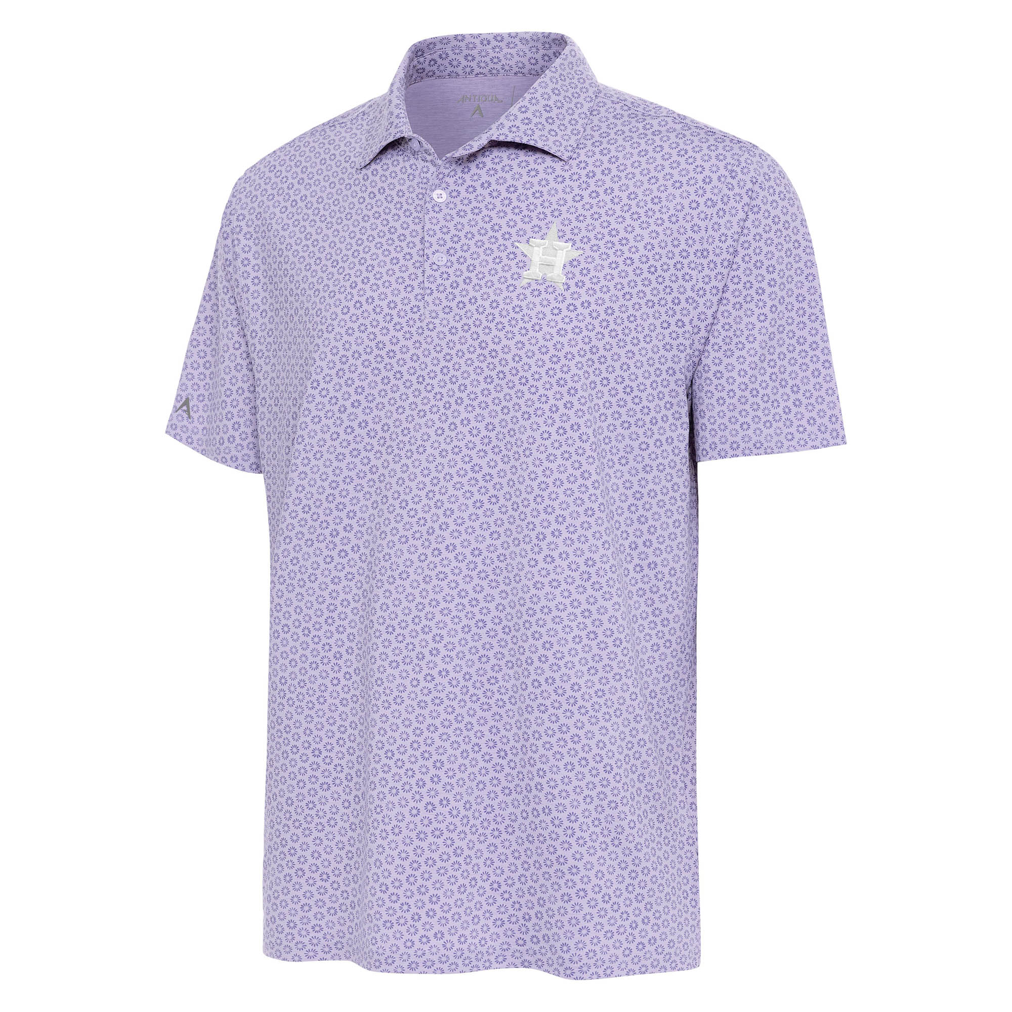 Men’s Antigua  Lavender Houston Astros Flicker Polo Houston Astros Fan Edition