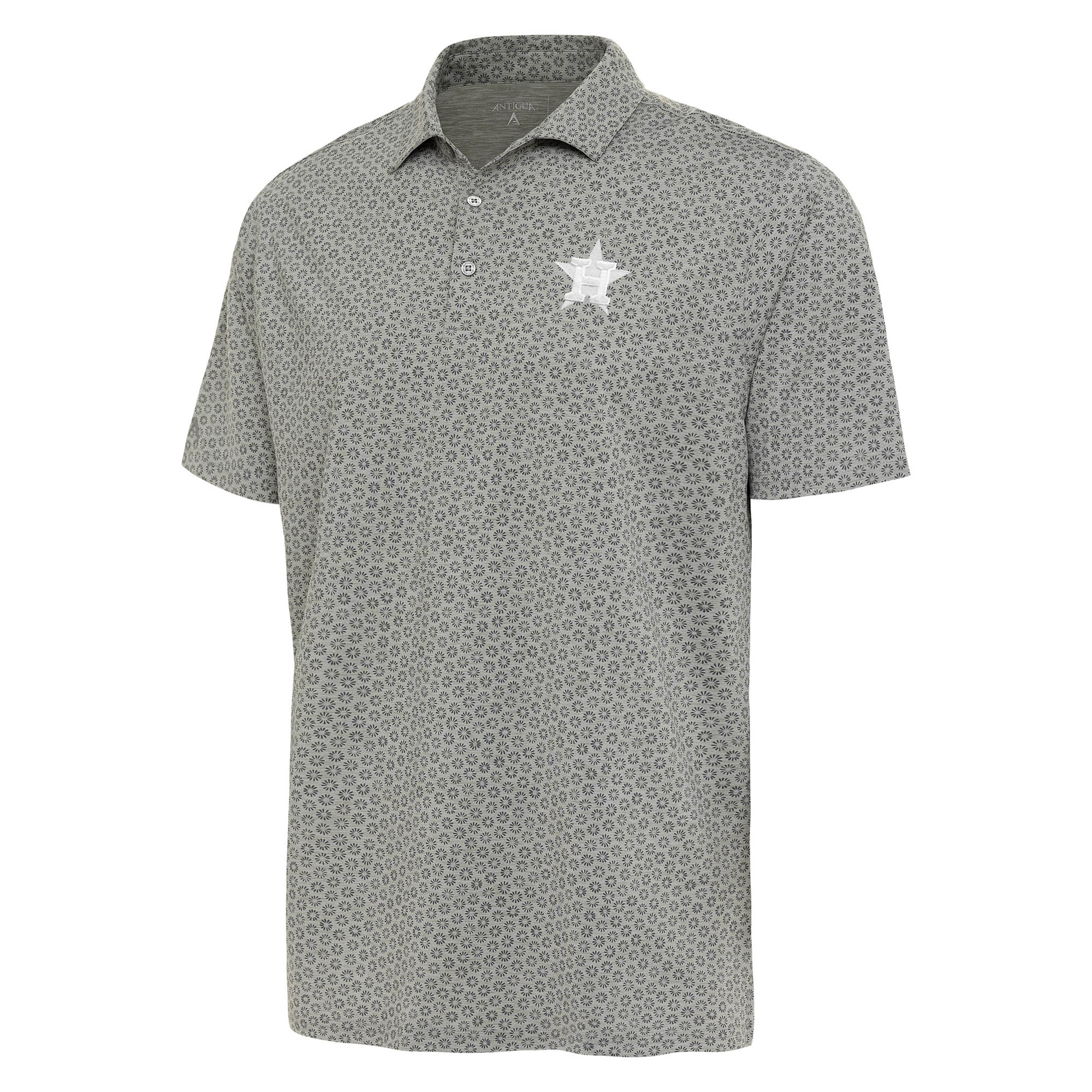 Men’s Antigua Heather Gray Houston Astros Flicker Polo Houston Astros Fan Edition
