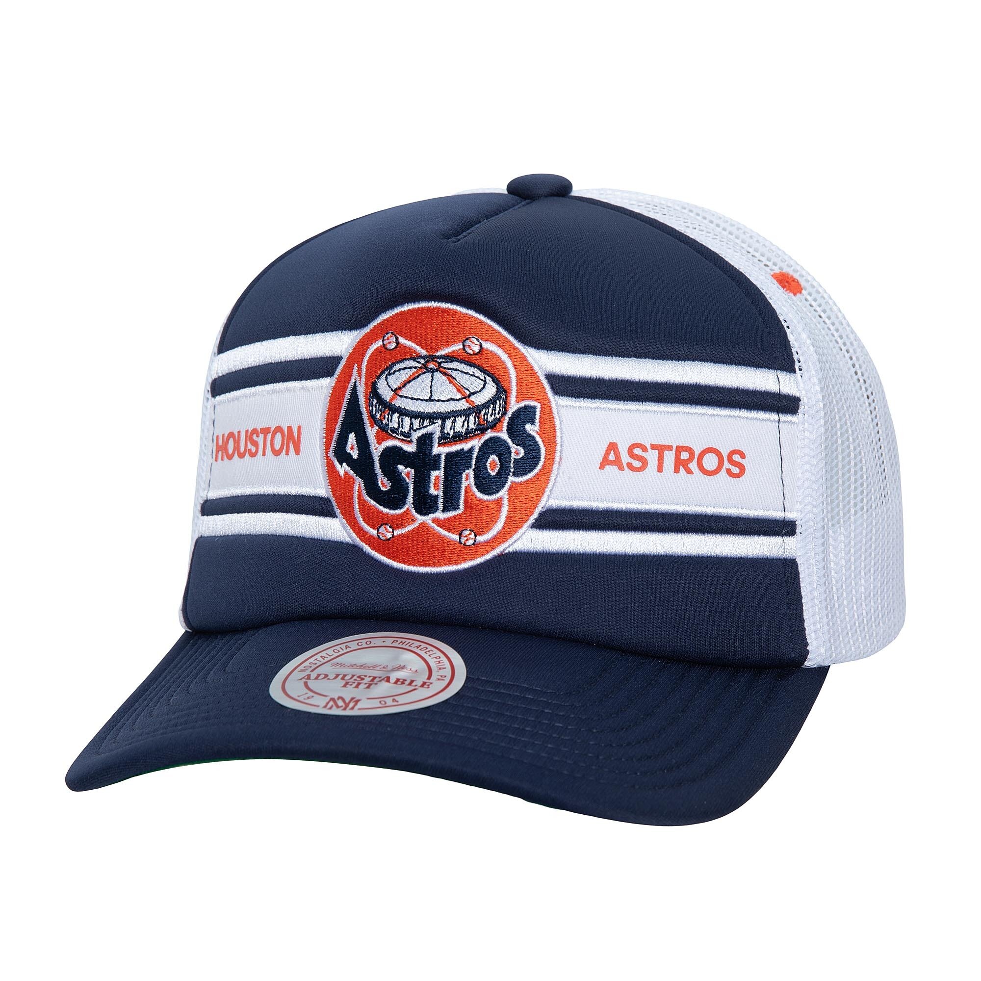 Men’s Navy Houston Astros Sideline Trucker Adjustable Hat Houston Astros Fan Edition
