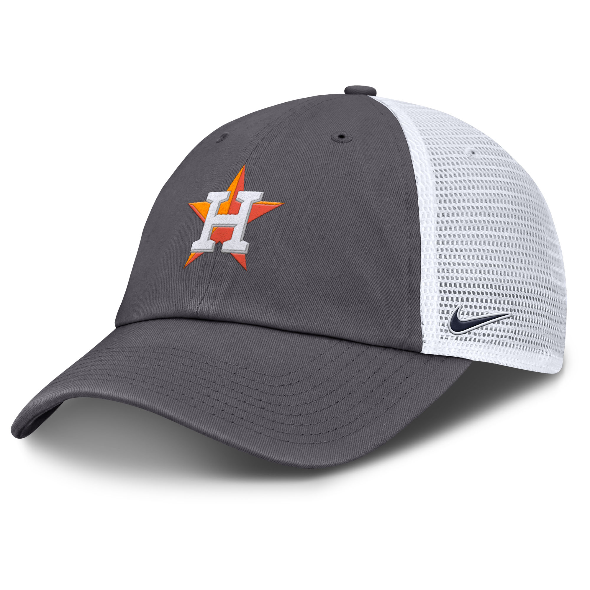 Men’s Nike Gray Houston Astros Adjustable Trucker Hat Houston Astros Fan Edition