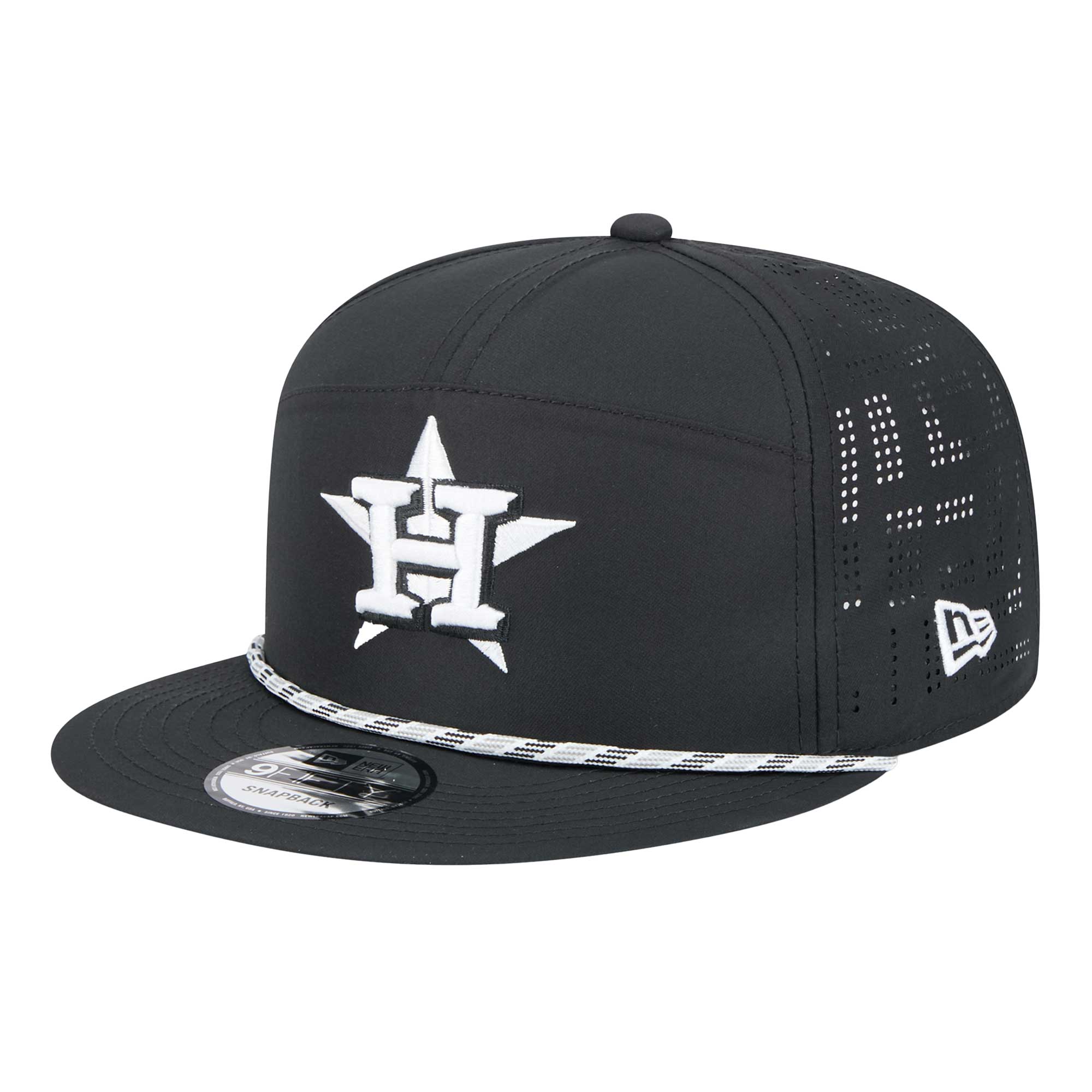 Men’s New Era  Black Houston Astros Laser Cut 9FIFTY Snapback Hat Houston Astros Fan Edition