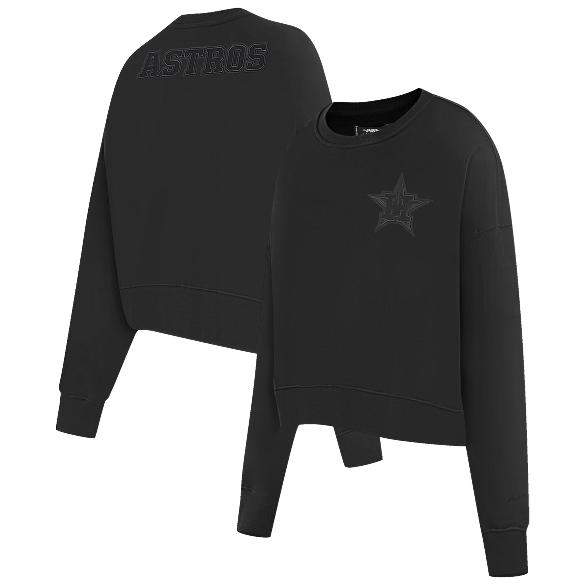 Women’s Pro Standard Black Houston Astros Fleece Pullover Sweatshirt Houston Astros Fan Edition