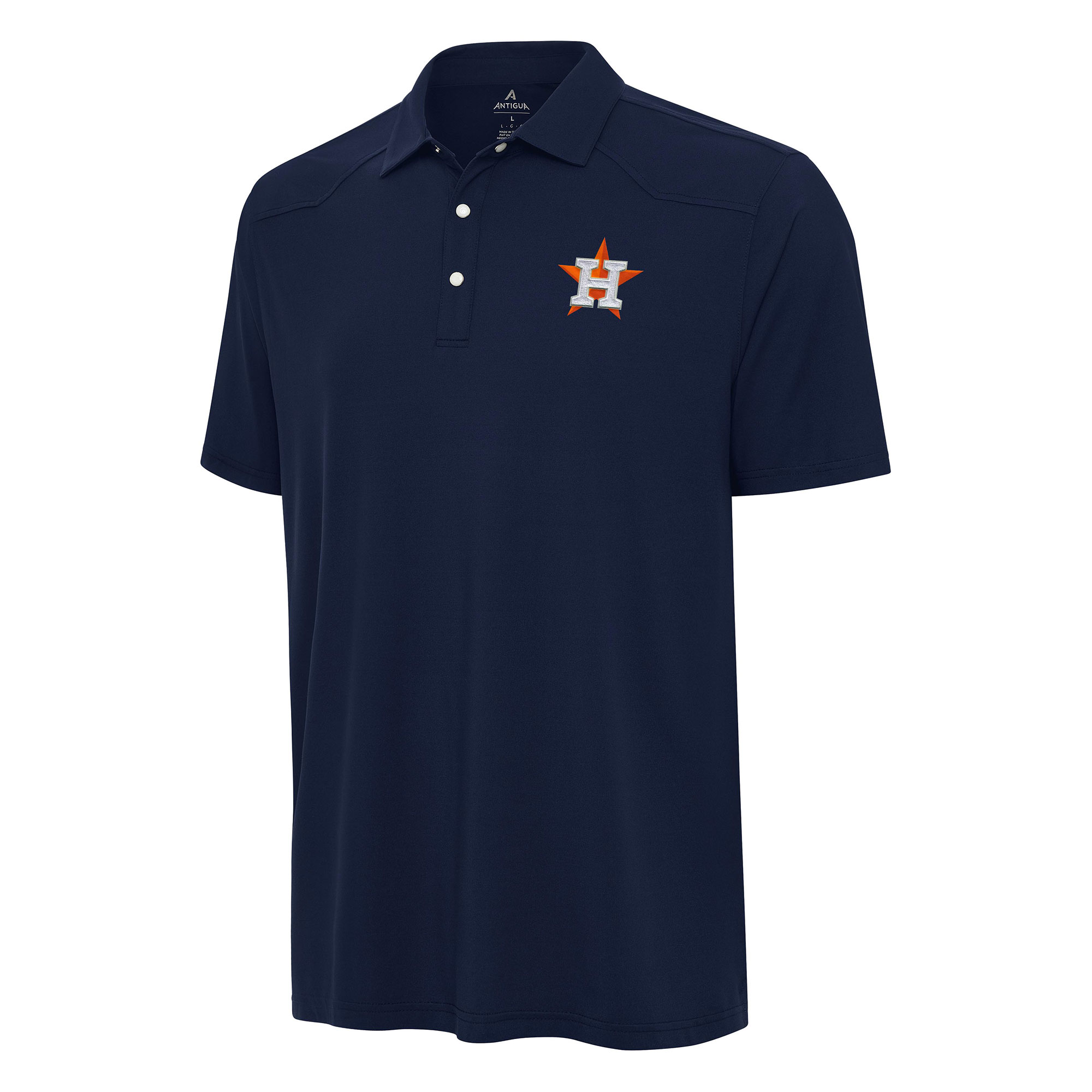 Men’s Antigua Navy Houston Astros Western Polo Houston Astros Fan Edition