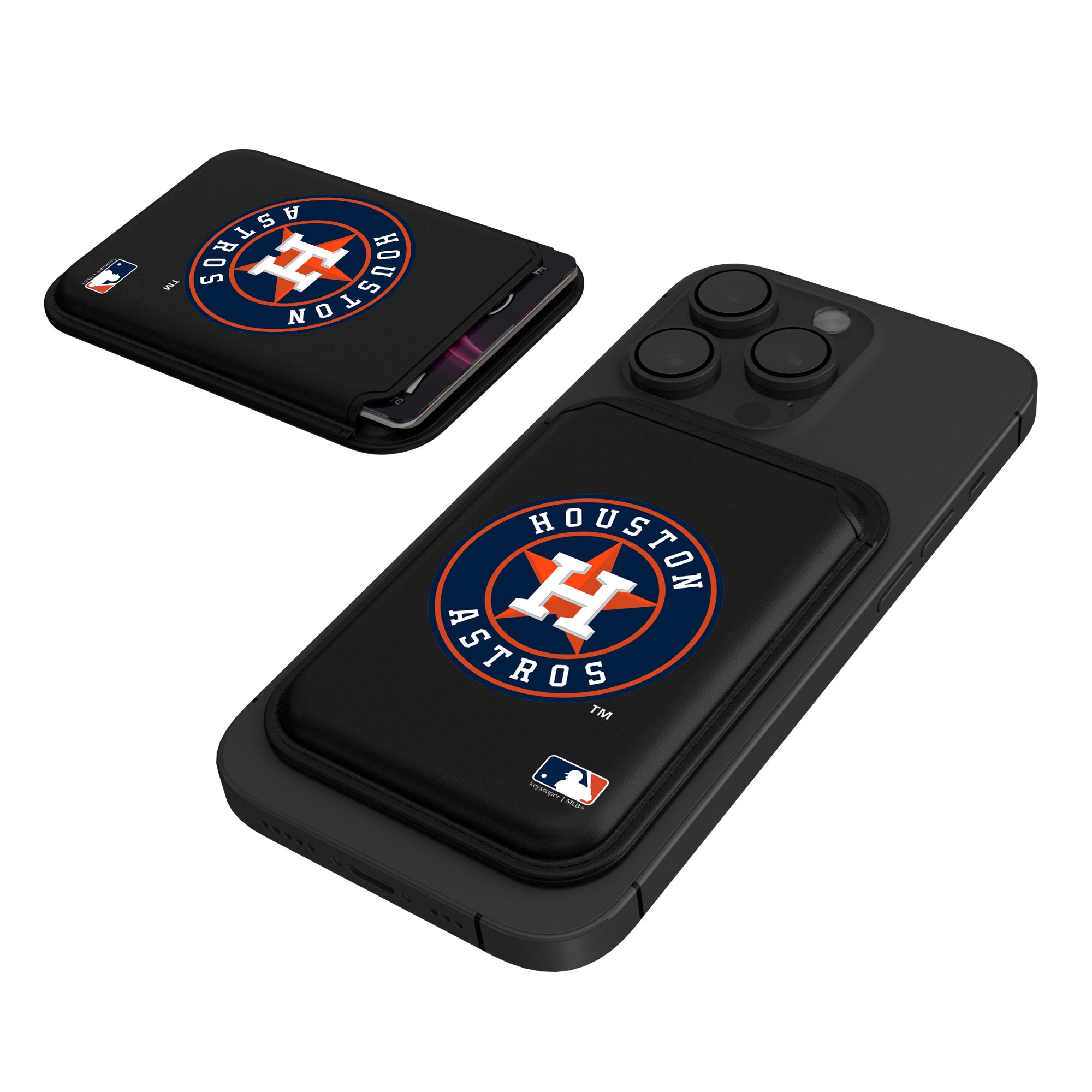 Keyscaper Houston Astros Magnetic Credit Card Wallet Houston Astros Fan Edition