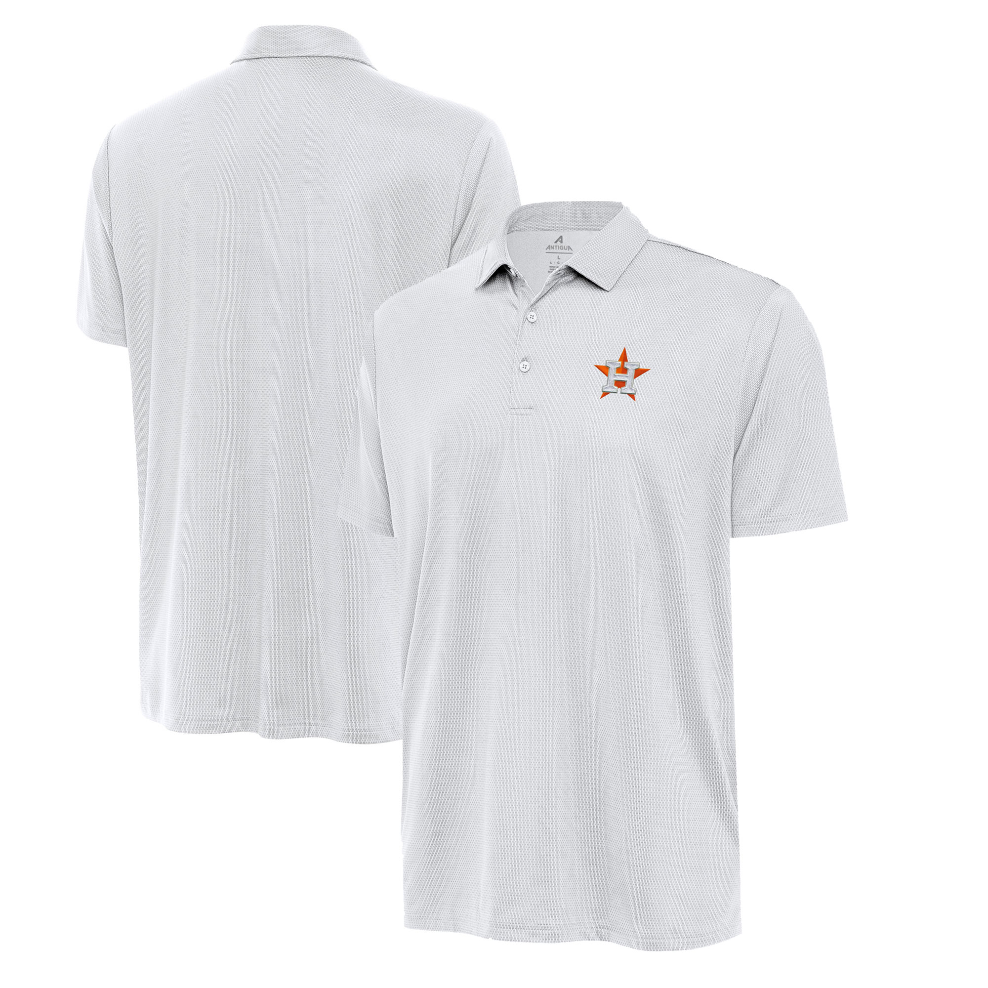 Men’s Antigua  White Houston Astros Eclipse Polo Houston Astros Fan Edition