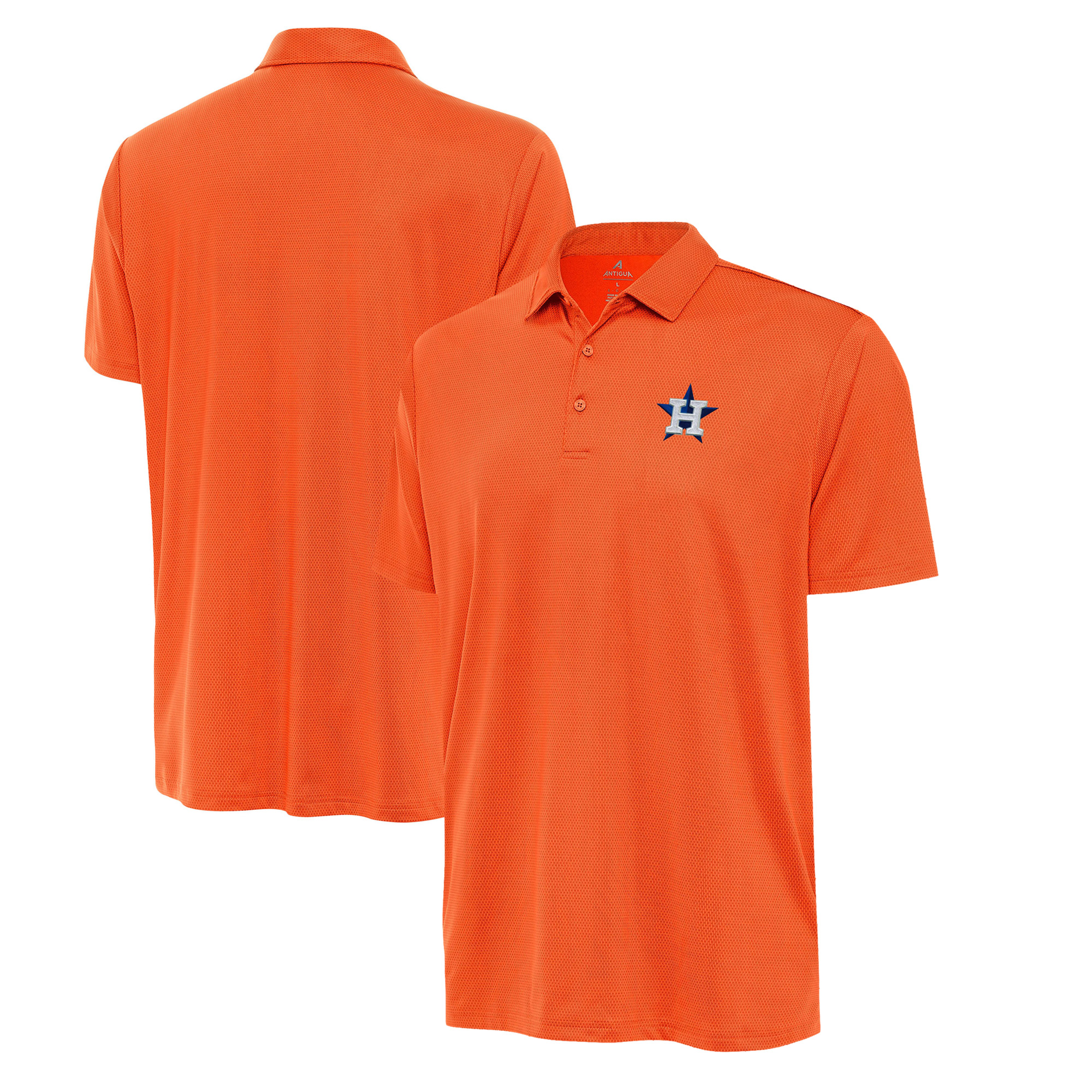 Men’s Antigua Orange Houston Astros Eclipse Polo Houston Astros Fan Edition