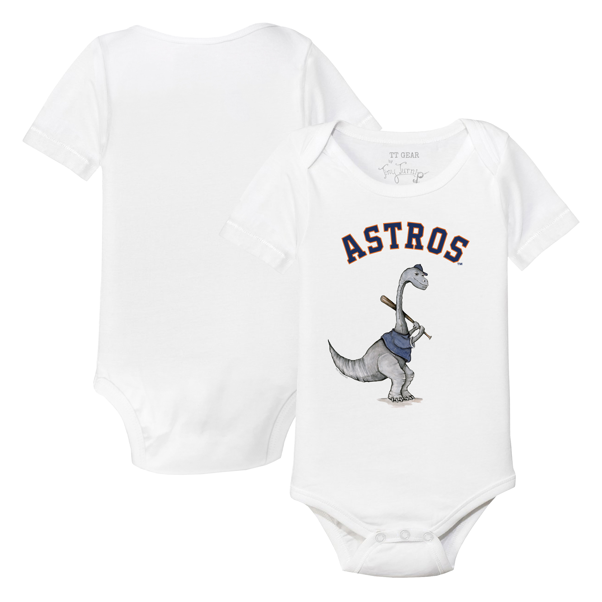 Infant Tiny Turnip White Houston Astros Bronto Bodysuit Houston Astros Fan Edition