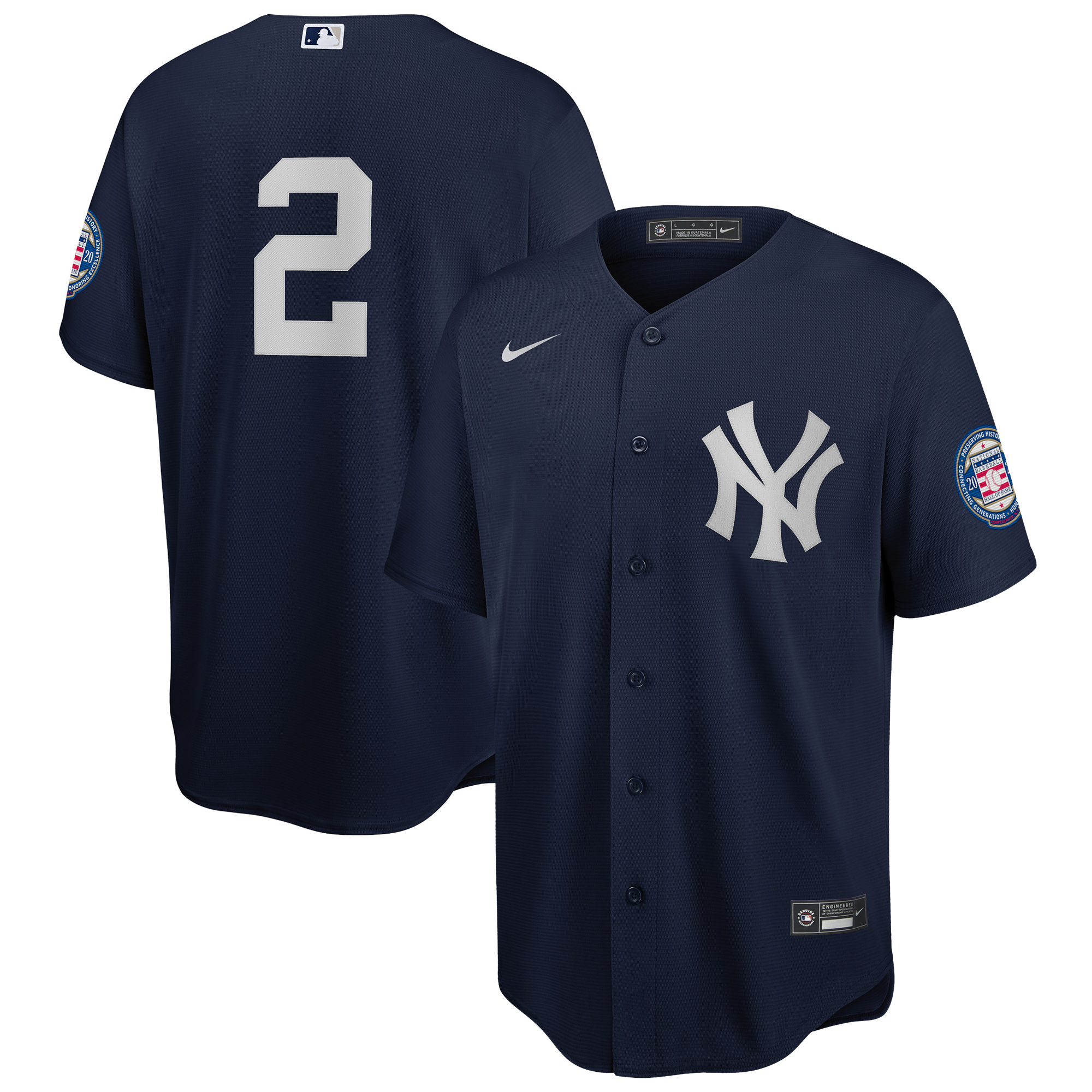 Men’s Nike Derek Jeter Navy New York Yankees 2020 Hall of Fame Induction Alternate Replica Player Jersey