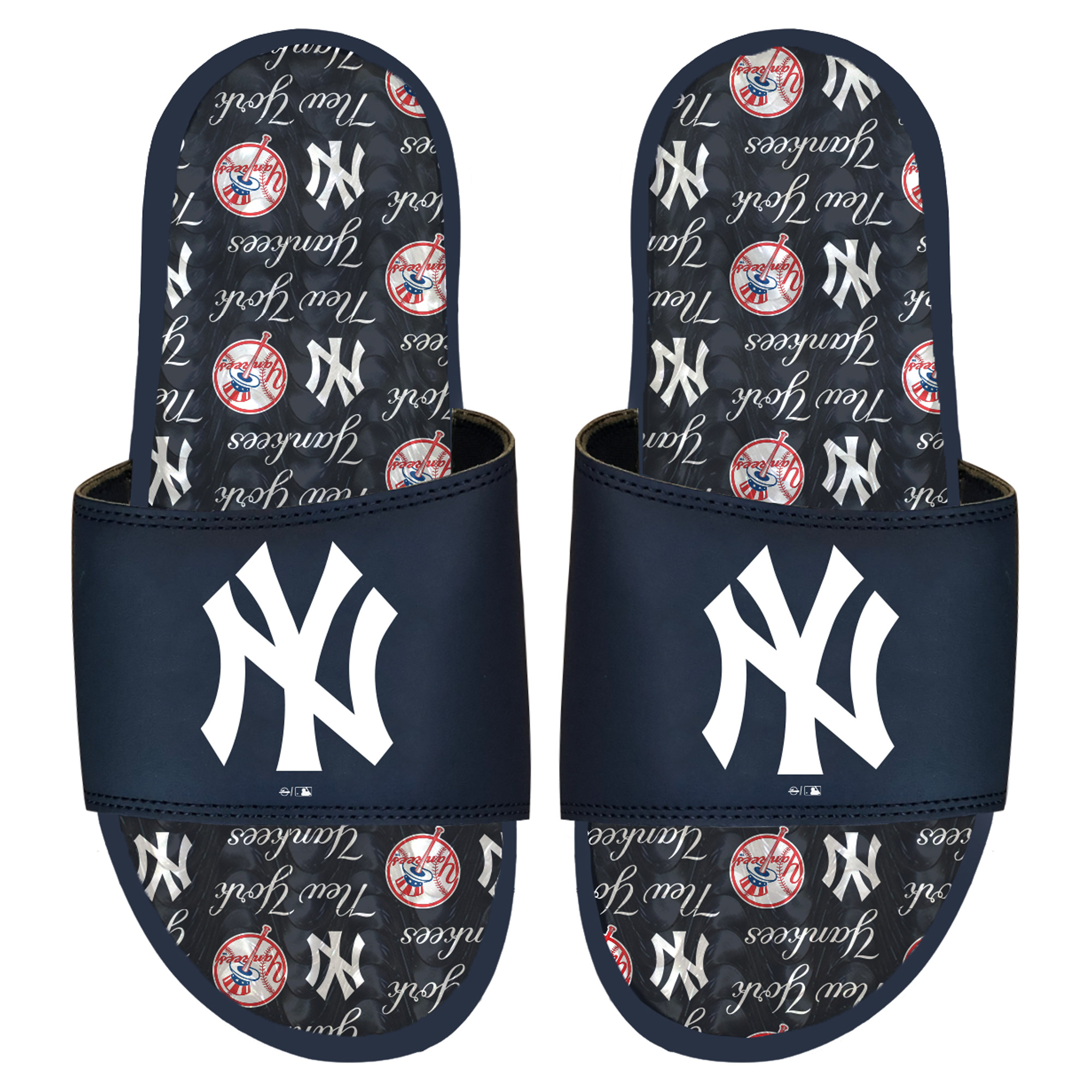 Youth ISlide New York Yankees Team Pattern Gel Slide Sandals