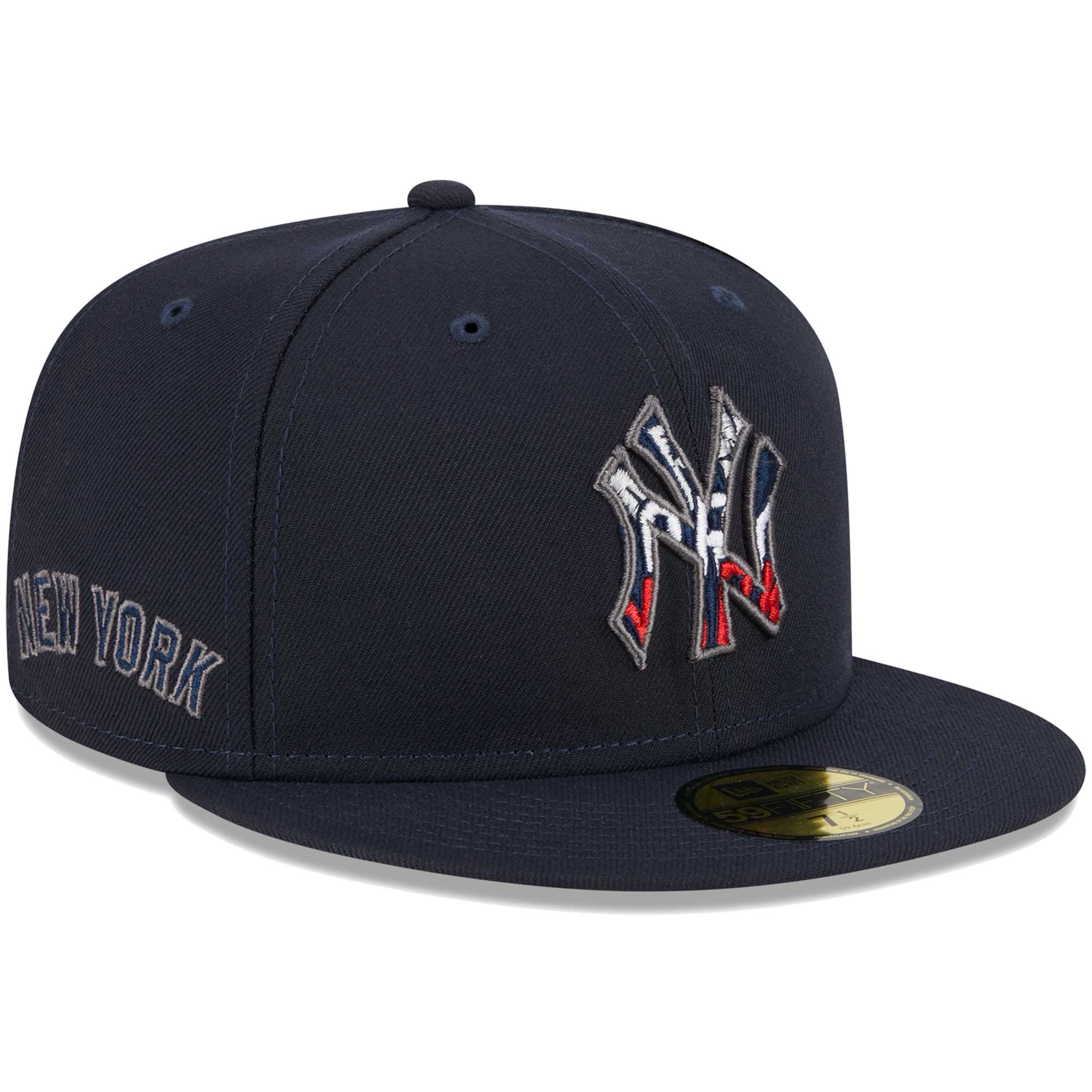 Men’s New Era Navy New York Yankees Script Fill 59FIFTY Fitted Hat