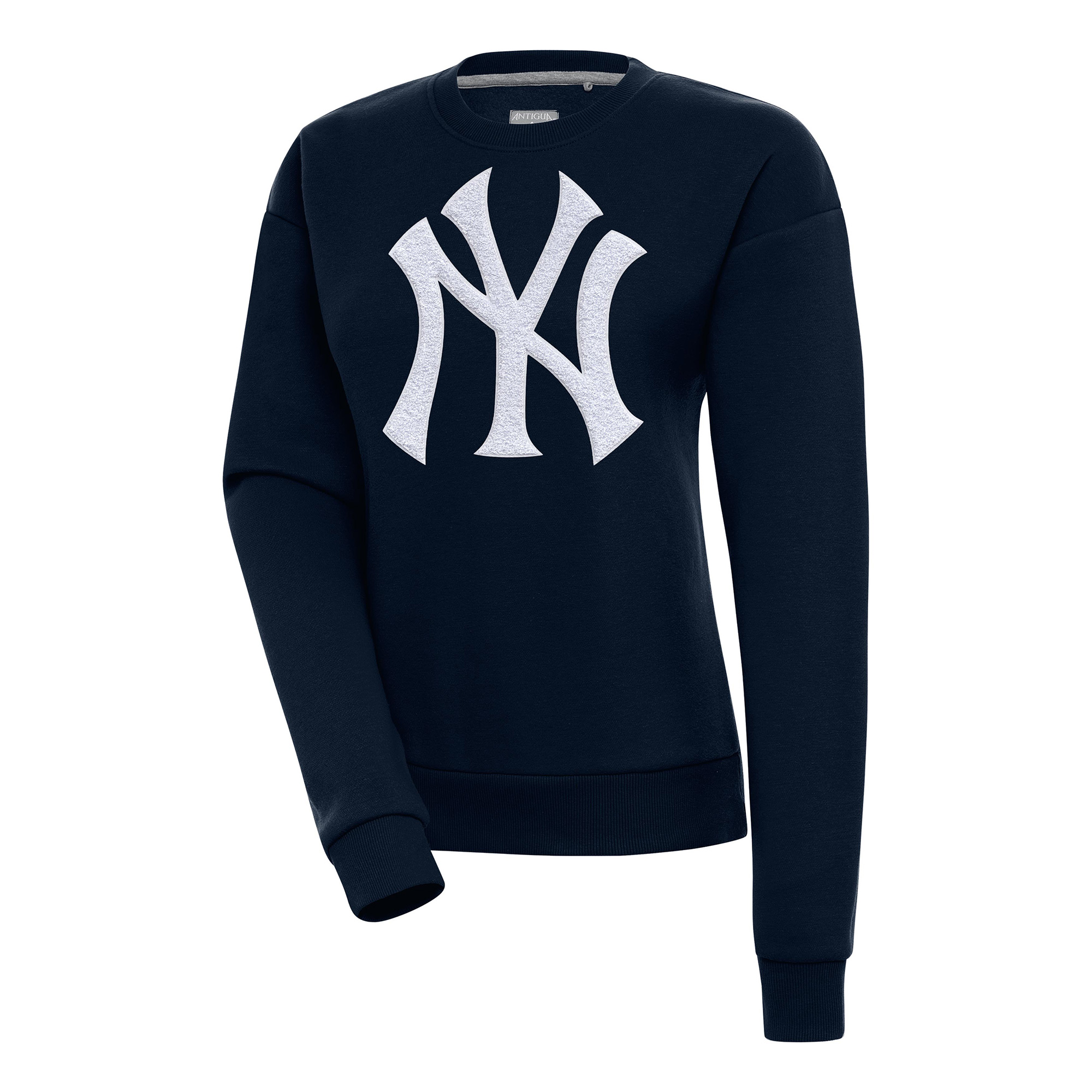 Women’s Antigua  Navy New York Yankees Victory Chenille Pullover Sweatshirt