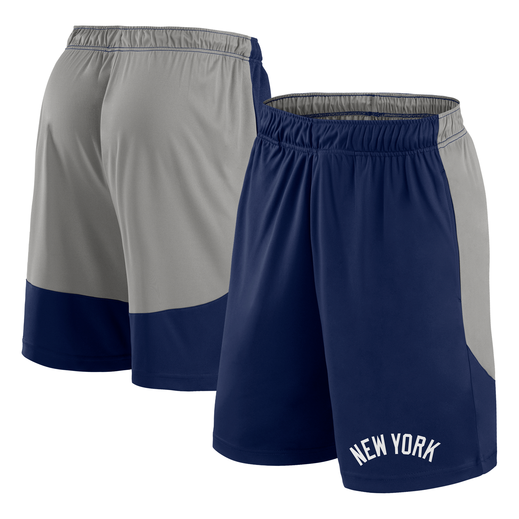 Men’s Fanatics Navy/Gray New York Yankees Launch Polyester Shorts