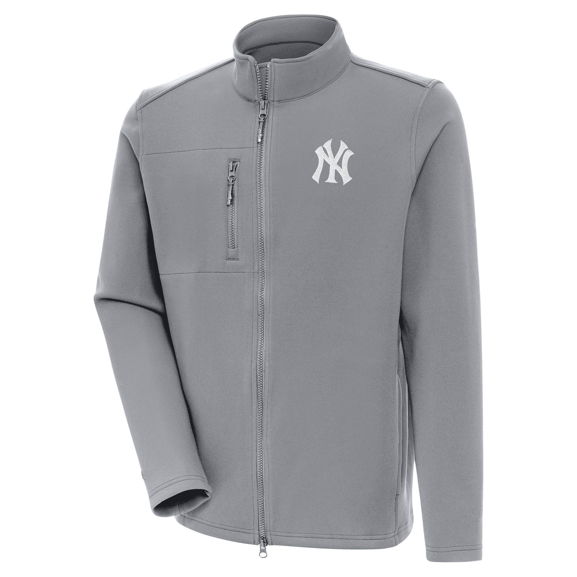 Men’s Antigua Gray New York Yankees Objection Full-Zip Jacket