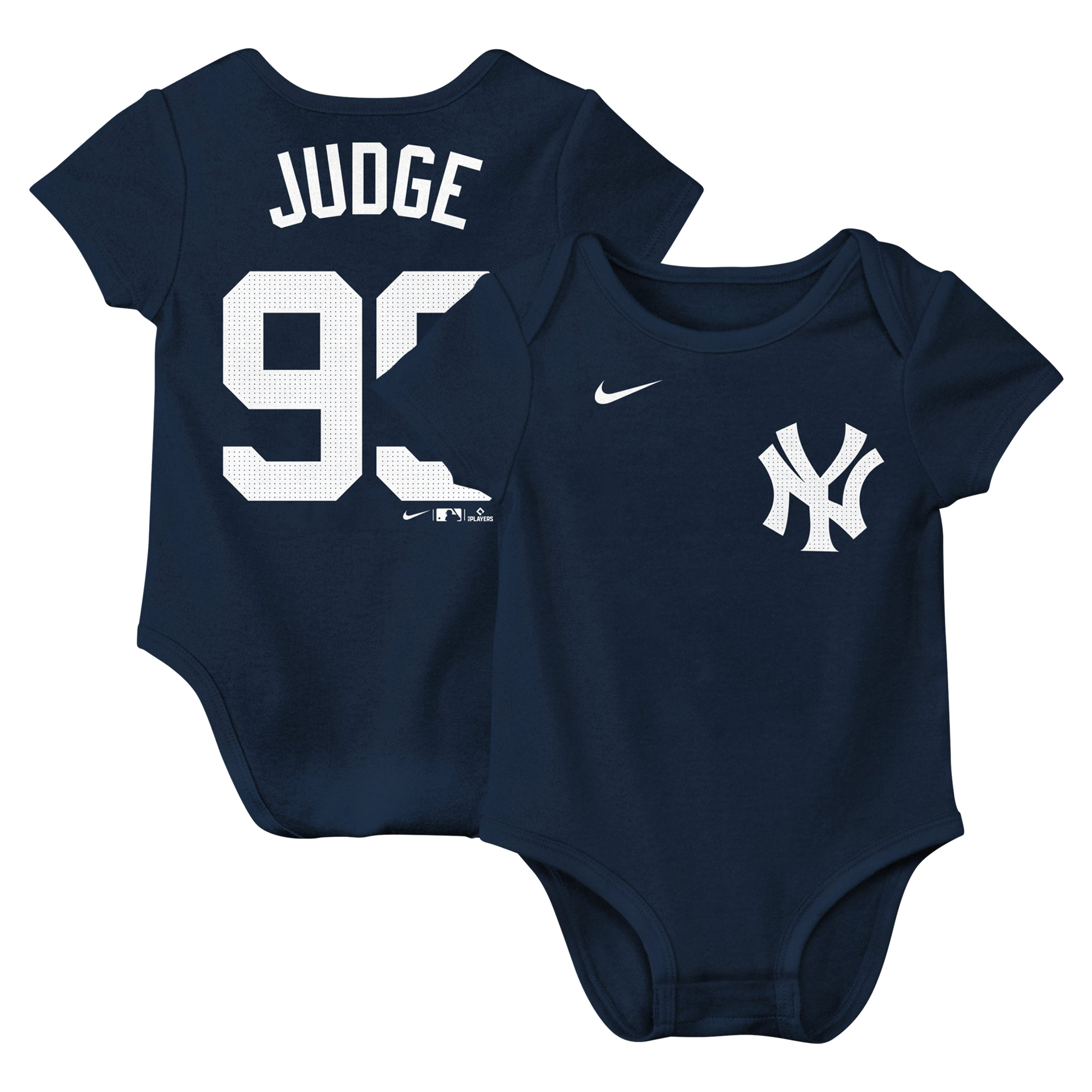 Newborn & Infant Nike Aaron Judge Navy New York Yankees Fuse Name & Number Bodysuit