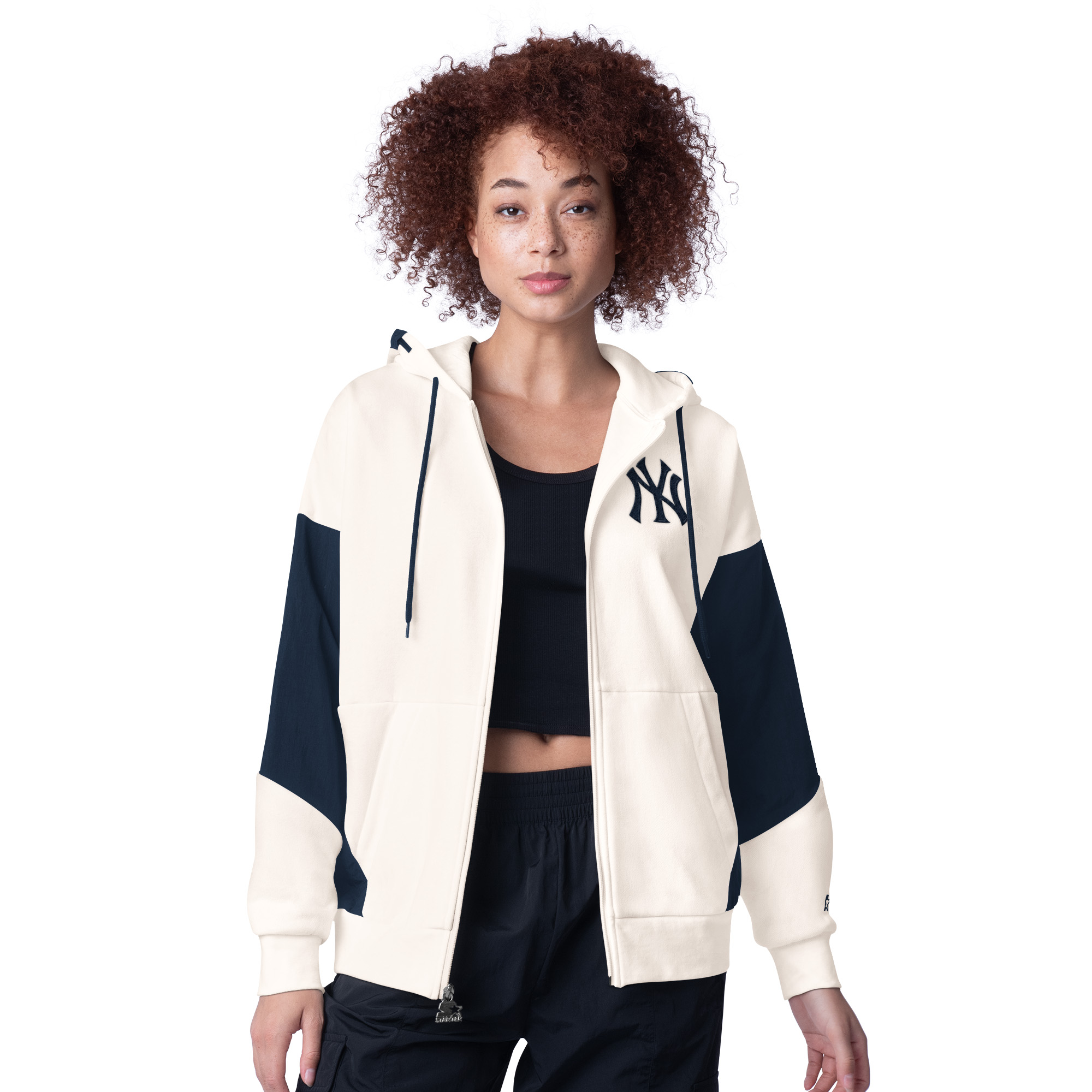 Women’s Starter White New York Yankees Scrimmage Full-Zip Hoodie