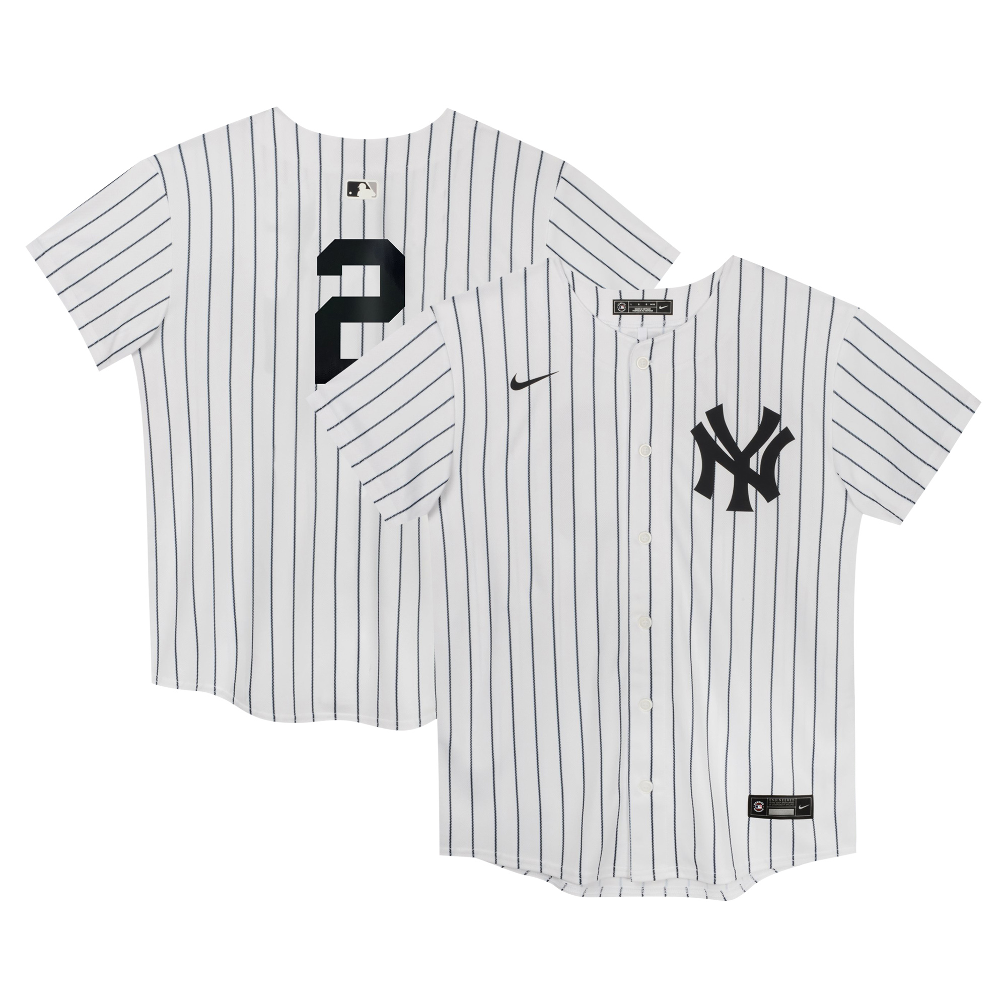 Preschool Nike Derek Jeter White New York Yankees Home Game Jersey