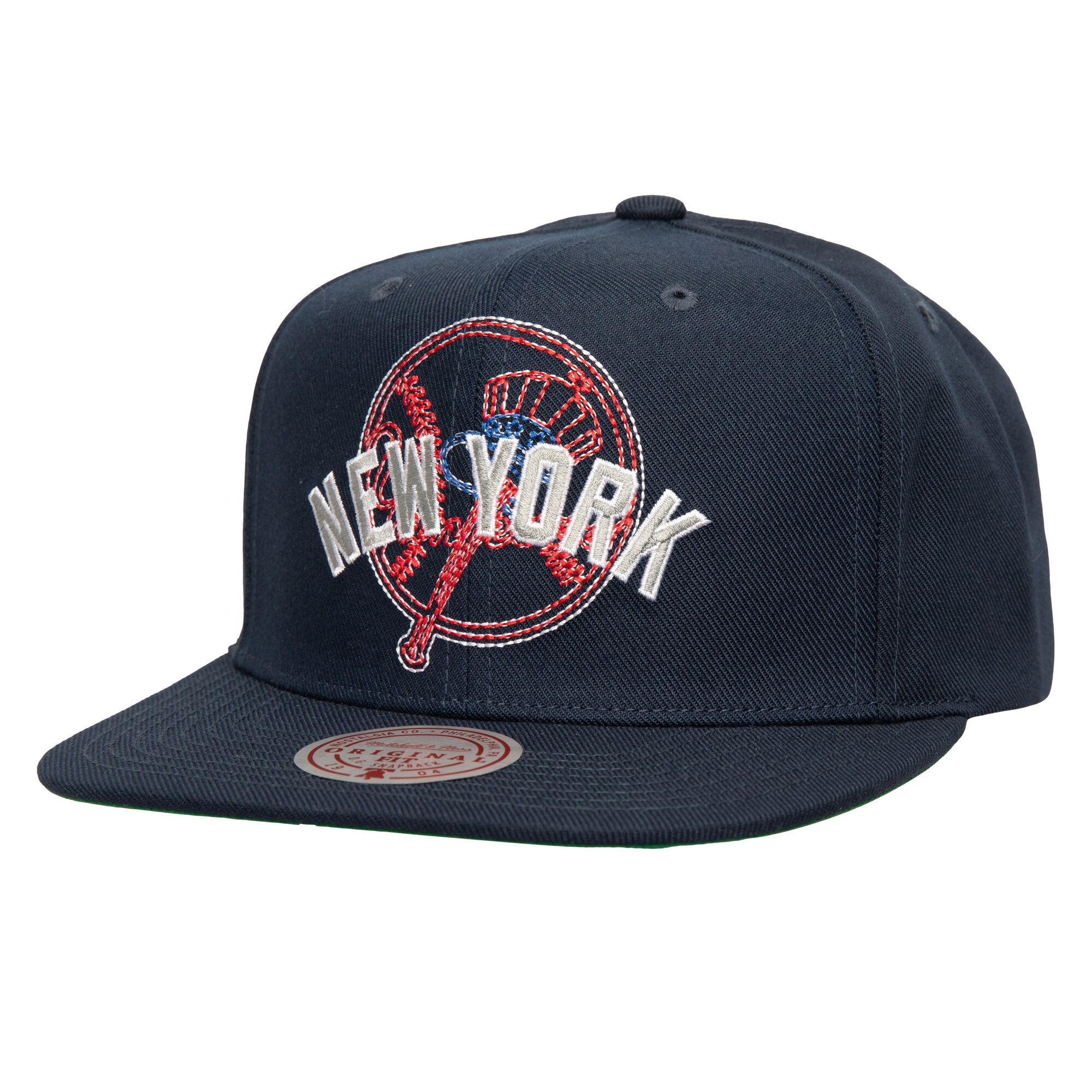 Men’s Mitchell & Ness Navy New York Yankees Double Up Snapback Hat