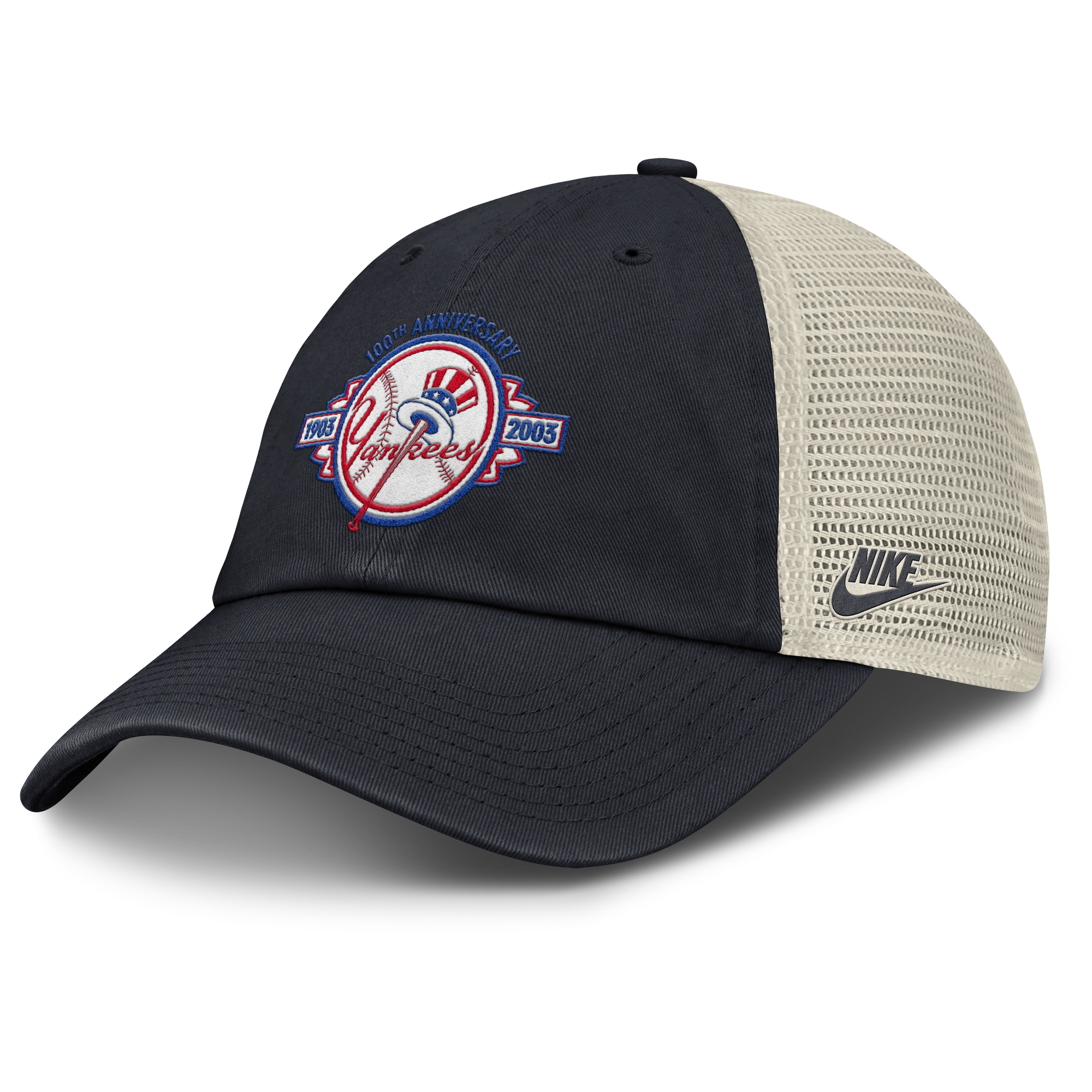 Men’s Nike Navy/Natural New York Yankees Cooperstown Collection Club Trucker Adjustable Hat