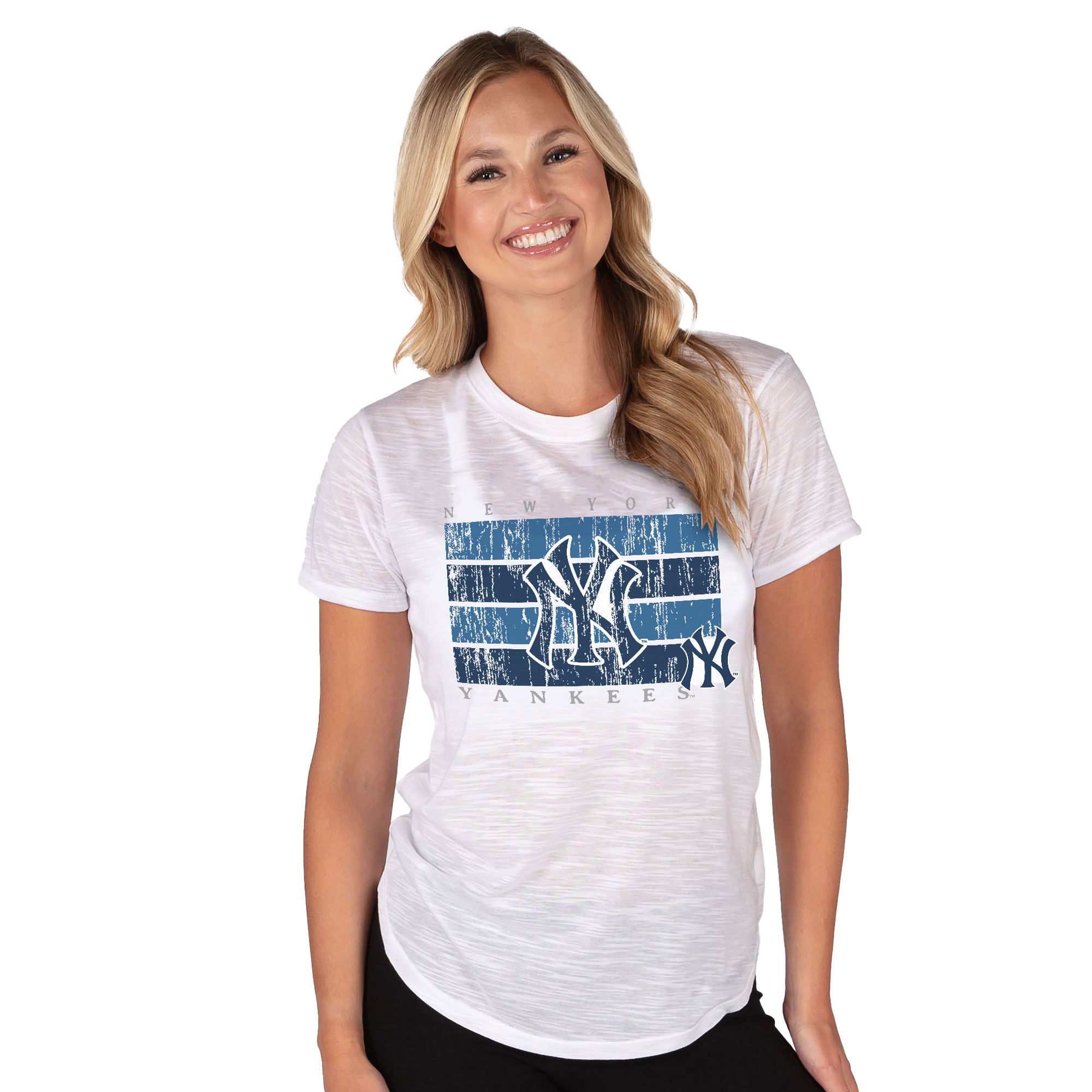 Women’s Concepts Sport White New York Yankees Infuse Knit Top