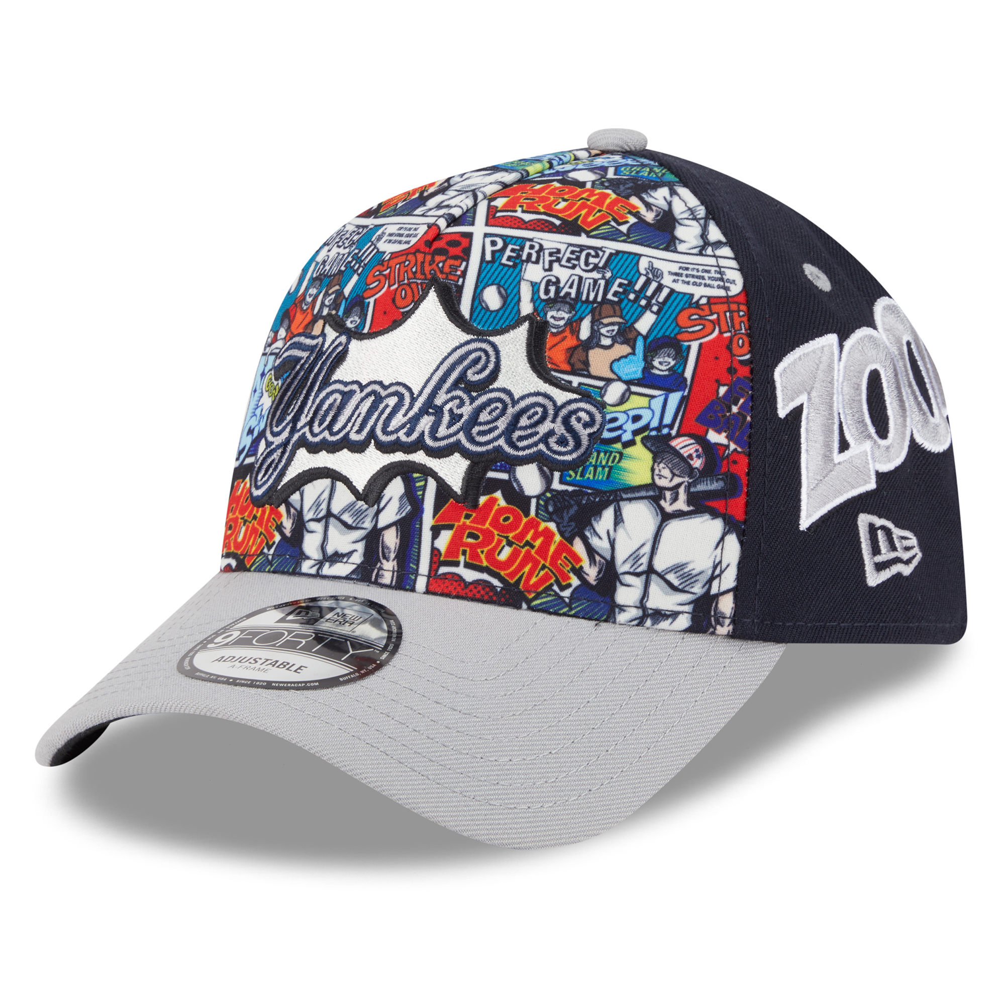 Men’s New Era Navy/Gray New York Yankees 2025 MLB Diamond Hero Edition A-Frame 9FORTY Adjustable Hat