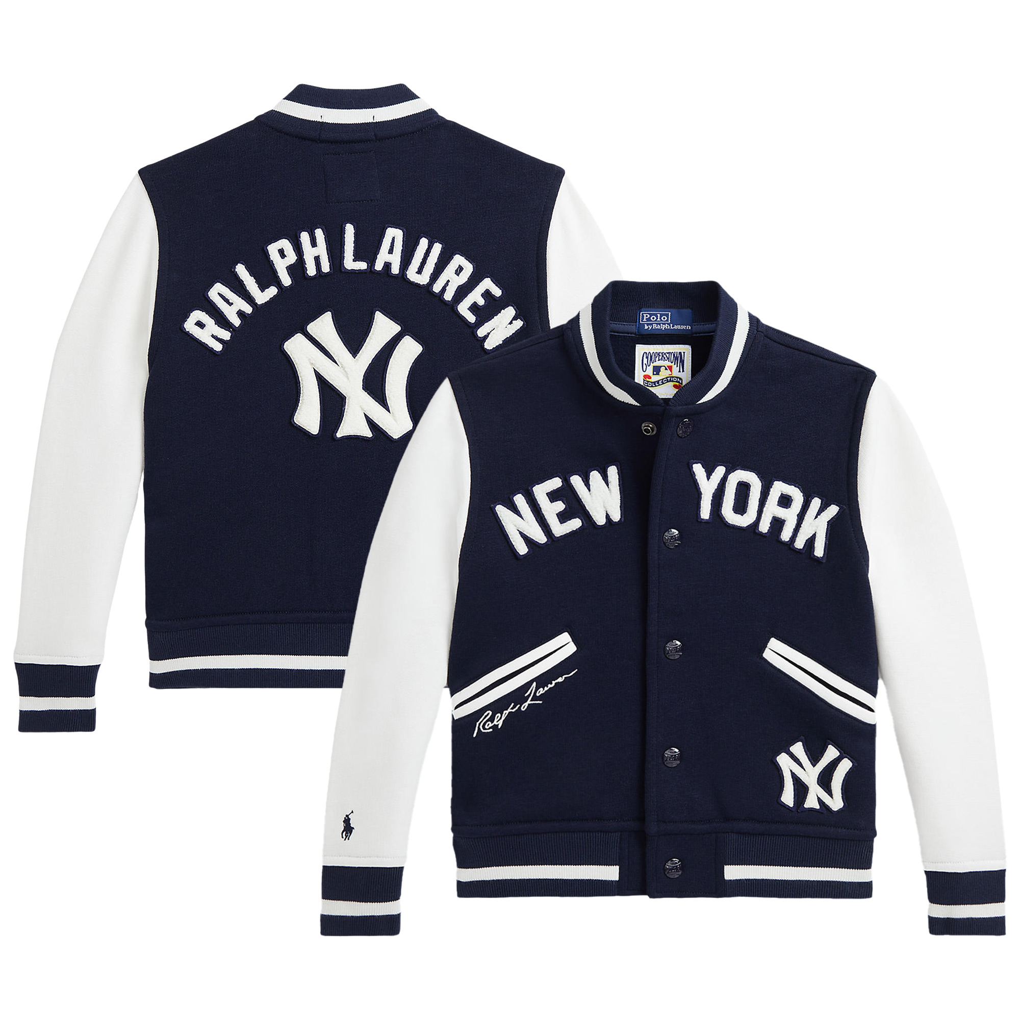 Preschool Polo Ralph Lauren Navy Yankees Fleece Jacket