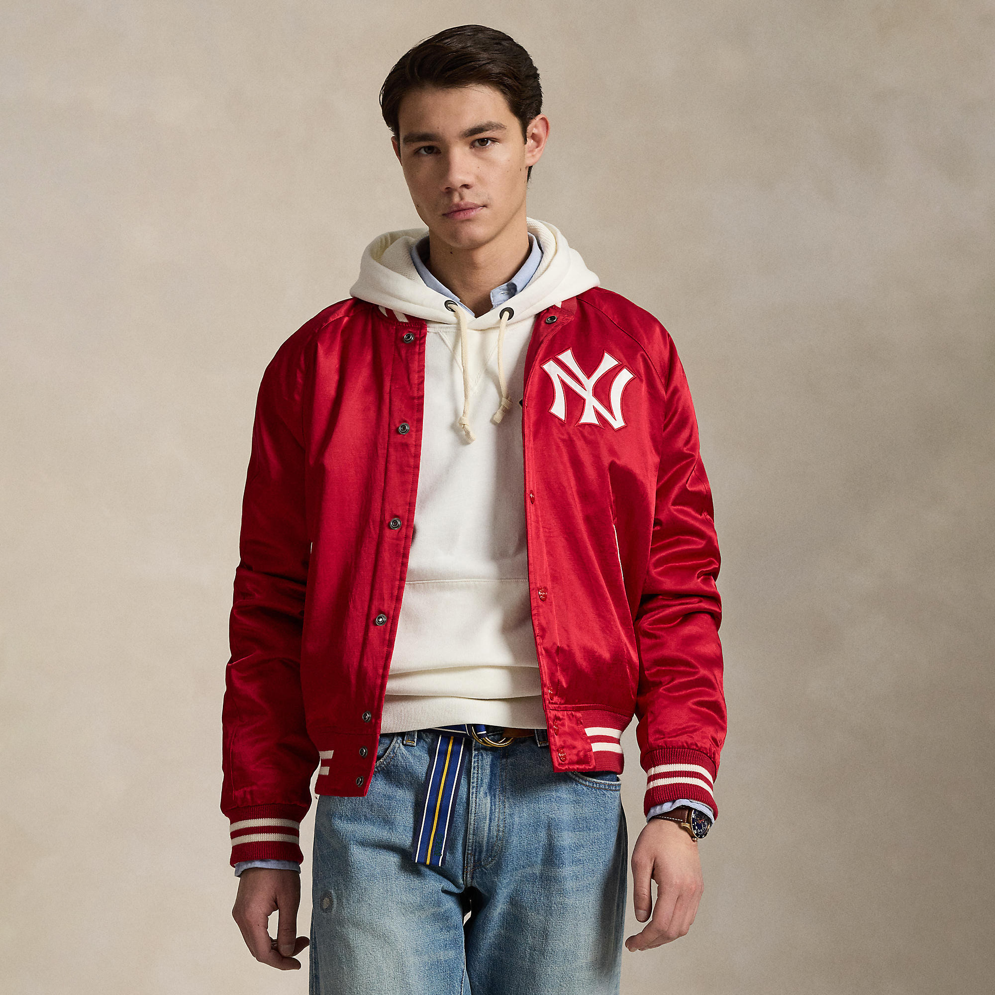 Polo Ralph Lauren Red Yankees Satin Jacket