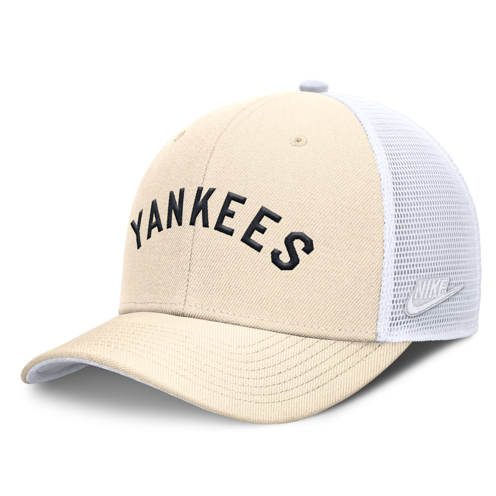 Men’s Nike Natural New York Yankees Cooperstown Collection Dri-FIT Rise Trucker Adjustable Hat