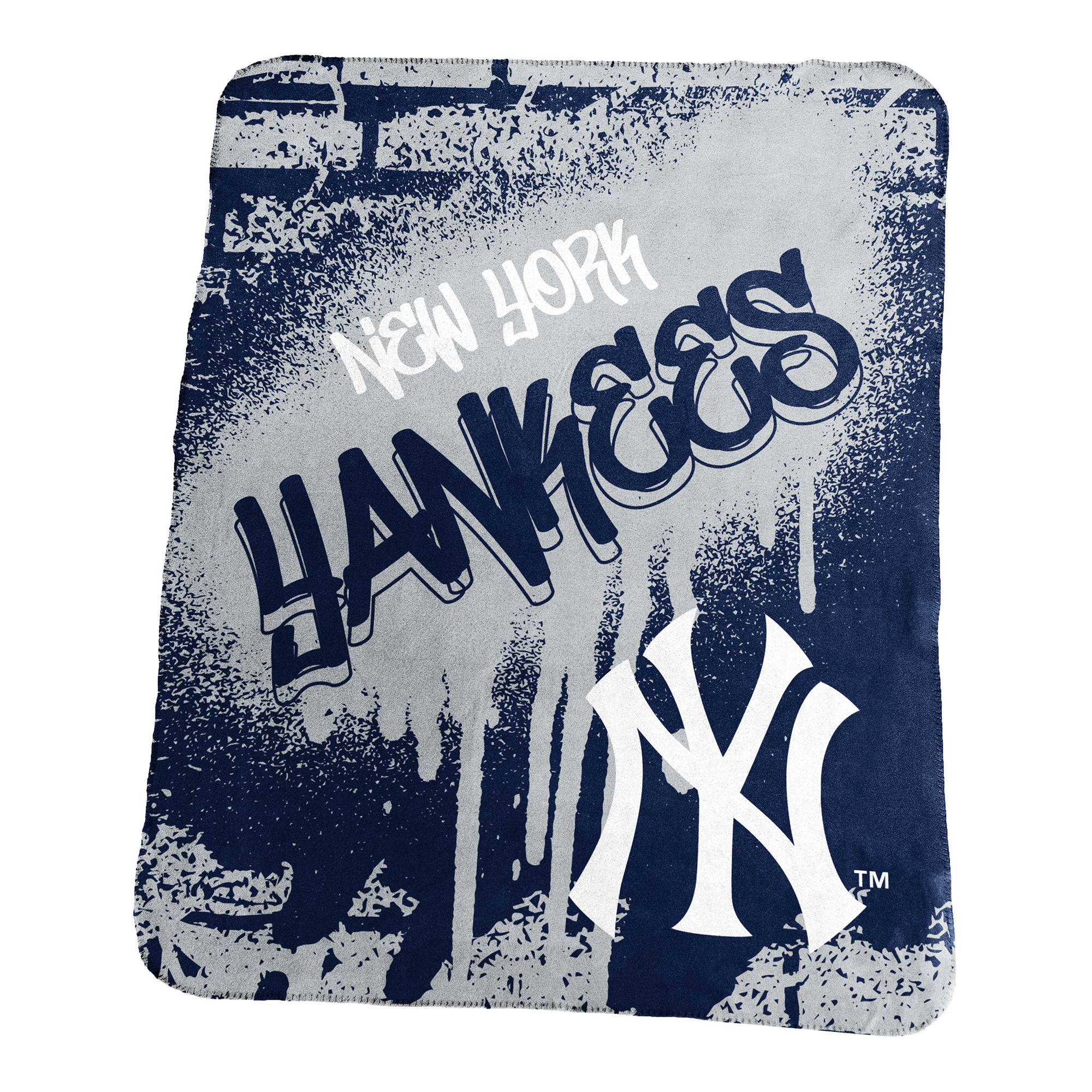 Logo Brands New York Yankees 50″ x 60″ Classic Graffiti Fleece Throw Blanket