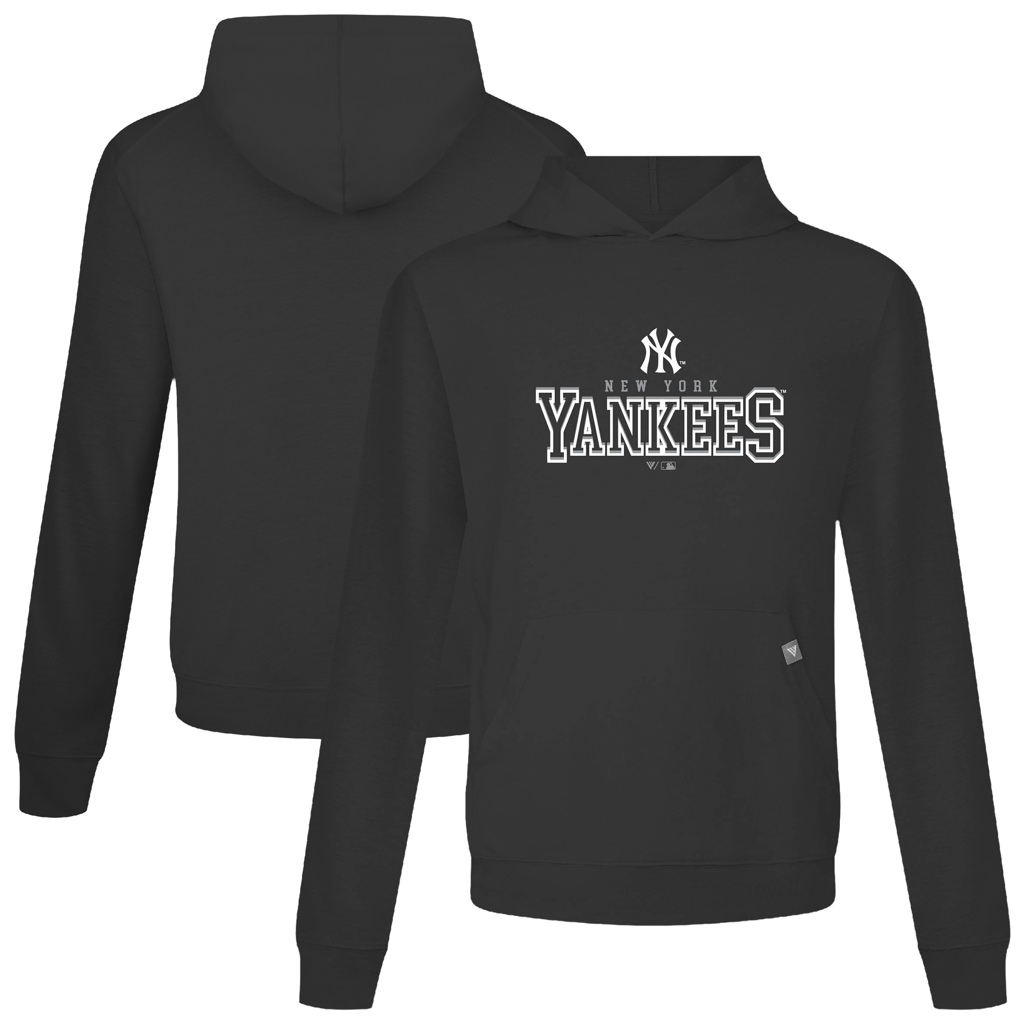 Men’s Levelwear Black New York Yankees Relay Journey Pullover Hoodie