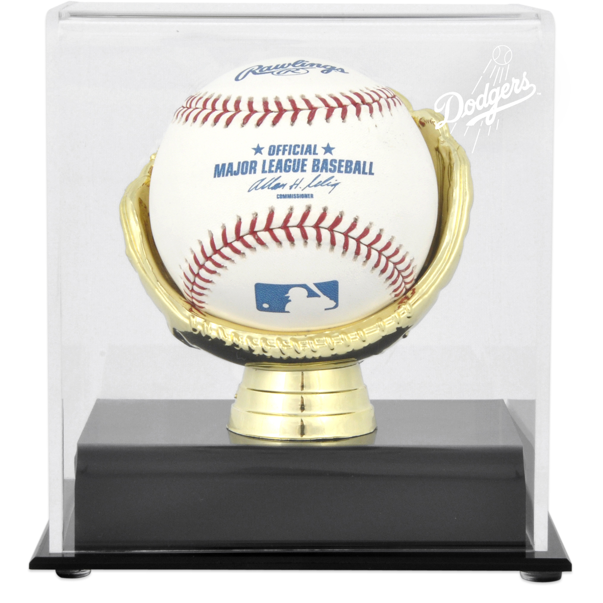 Los Angeles Dodgers Gold Glove Single Baseball Logo Display Case