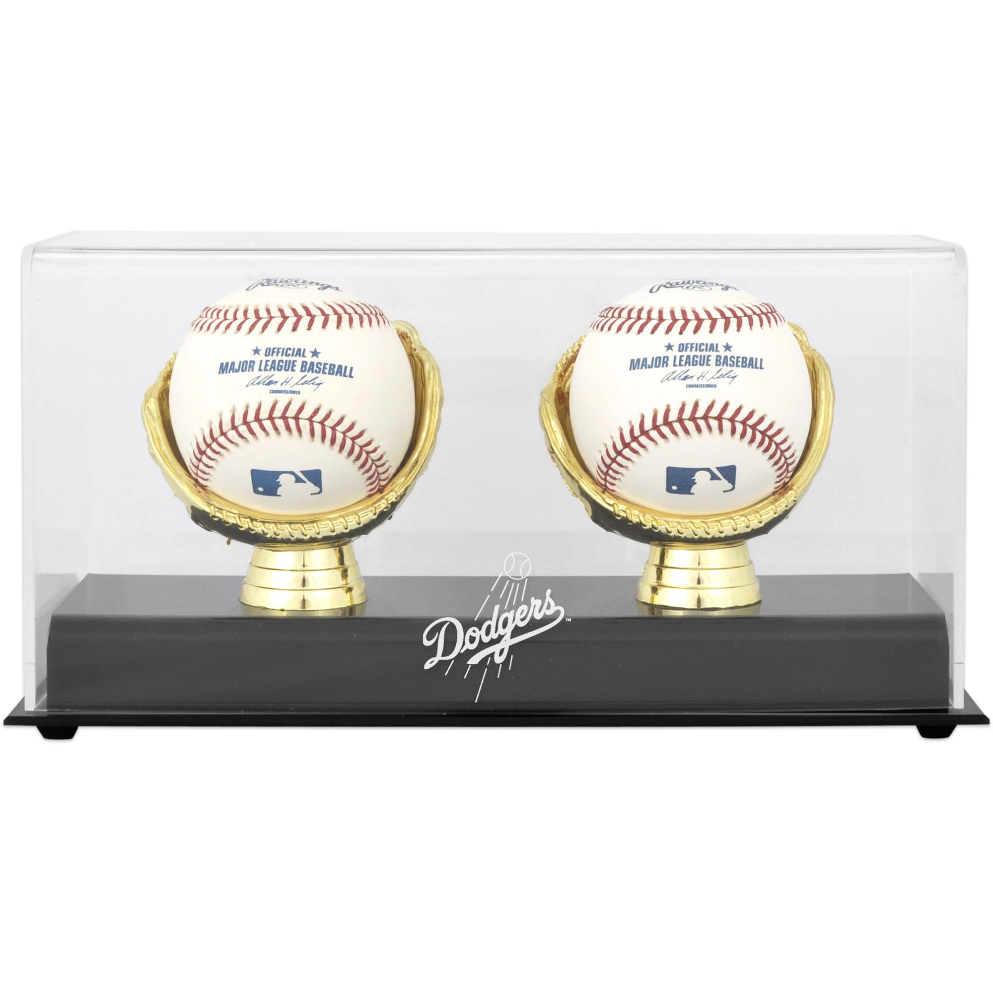 Los Angeles Dodgers Gold Glove Double Baseball Logo Display Case