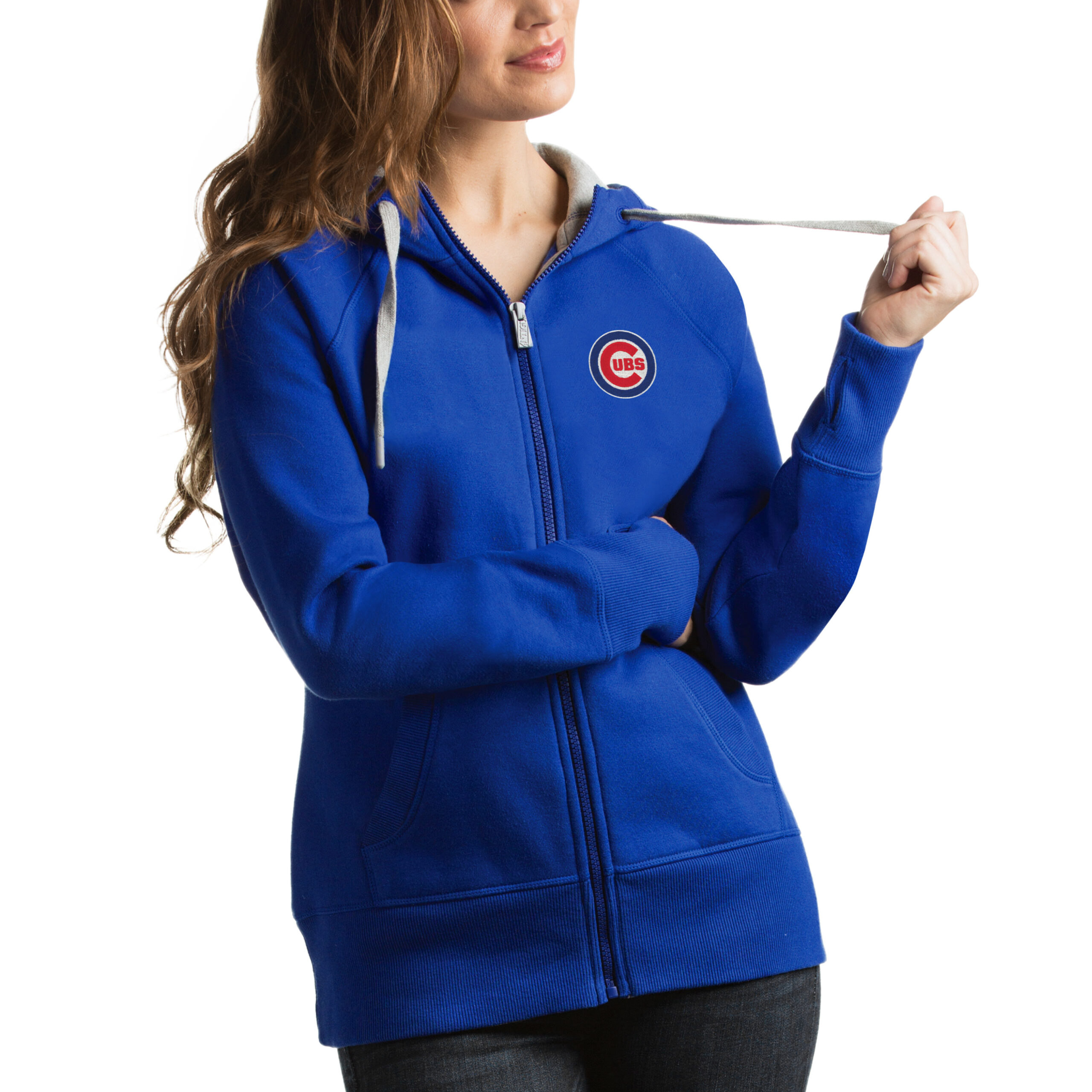 Women’s Antigua Royal Chicago Cubs Victory Full-Zip Hoodie