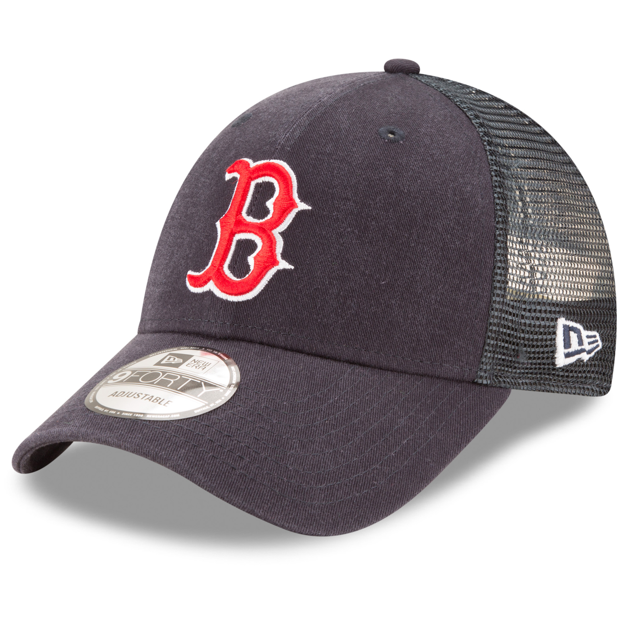 Men’s New Era Navy Boston Red Sox Trucker 9FORTY Adjustable Snapback Hat
