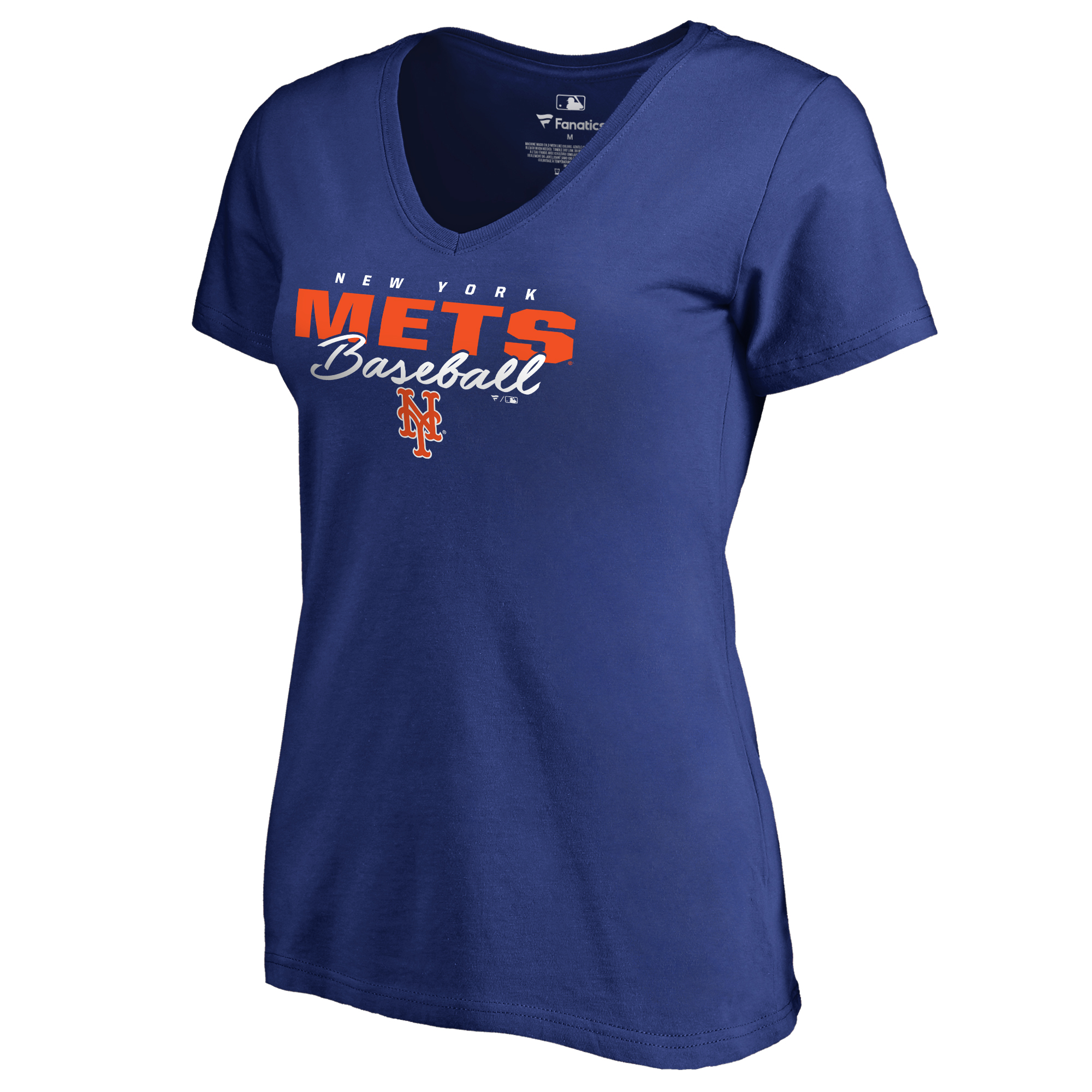 Women’s Royal New York Mets Script Assist V-Neck T-Shirt