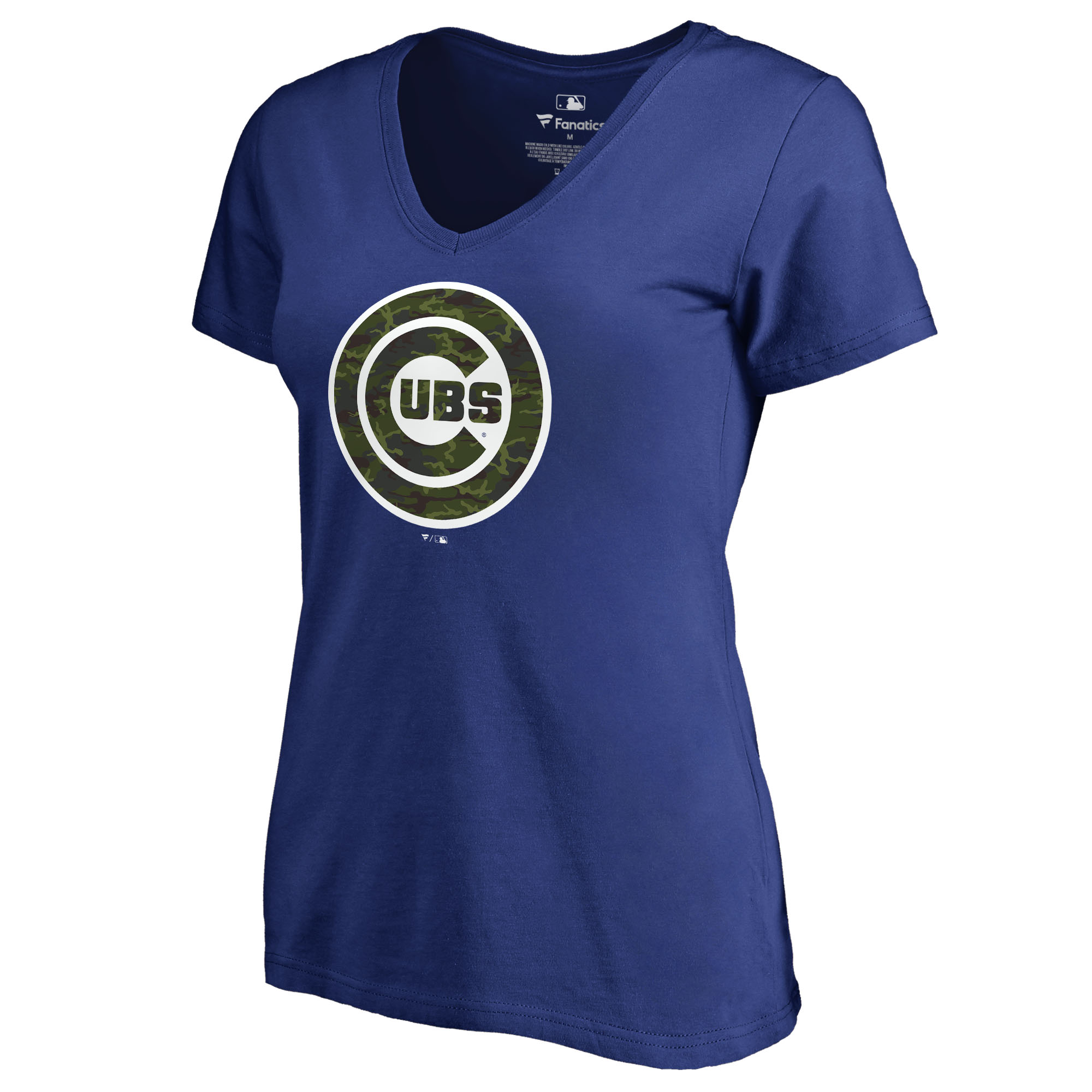 Women’s Royal Chicago Cubs Armed Forces Wordmark T-Shirt