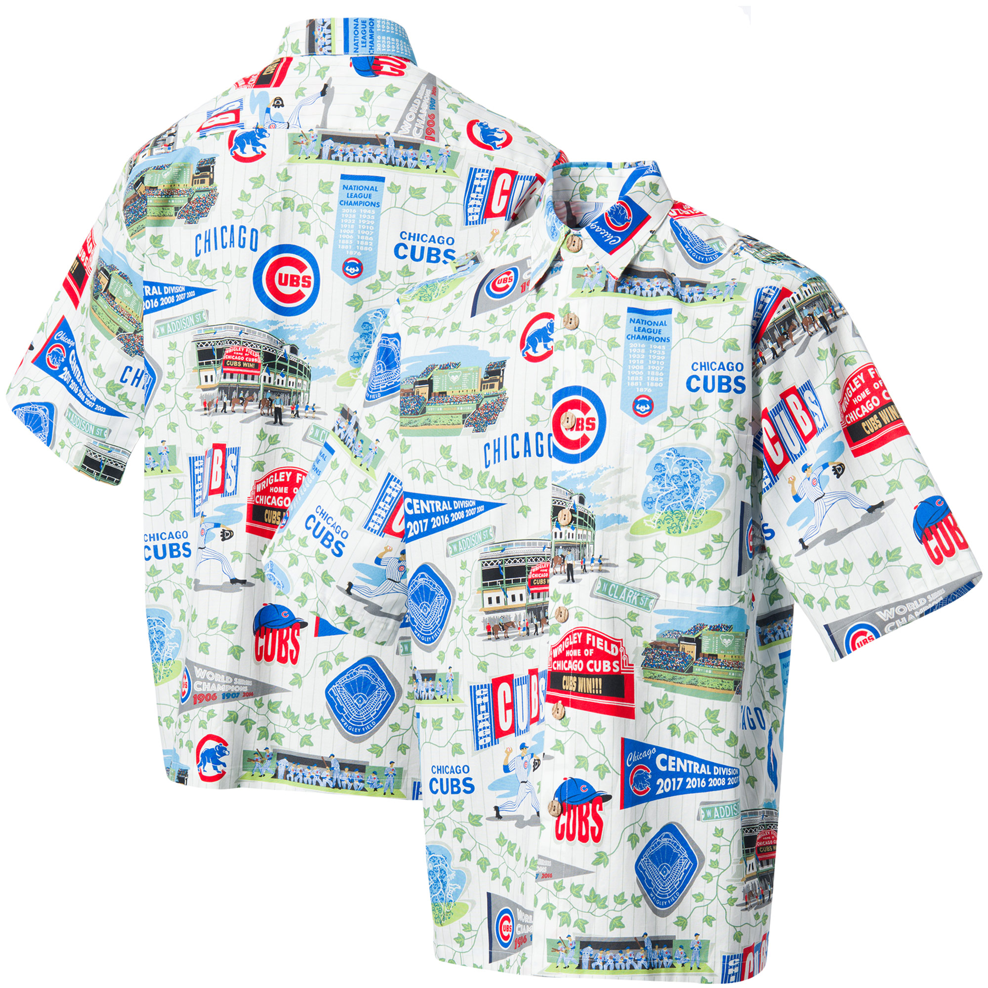 Chicago Cubs Reyn Spooner Scenic Button-Up Shirt – White