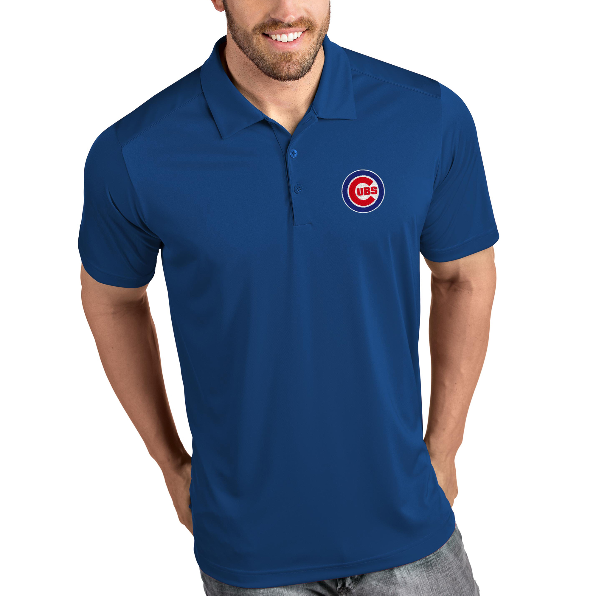 Men’s Antigua Royal Chicago Cubs Tribute Polo