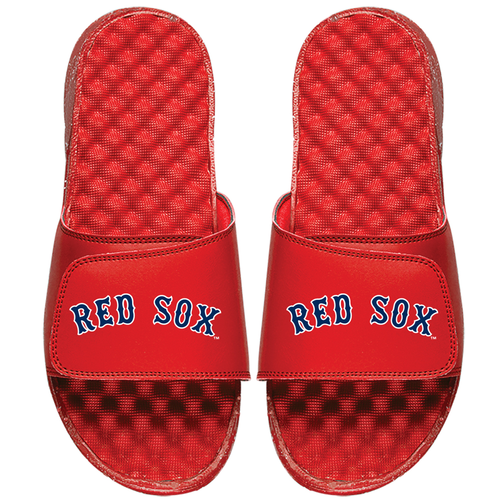 Men’s ISlide Red Boston Red Sox Wordmark Slide Sandals