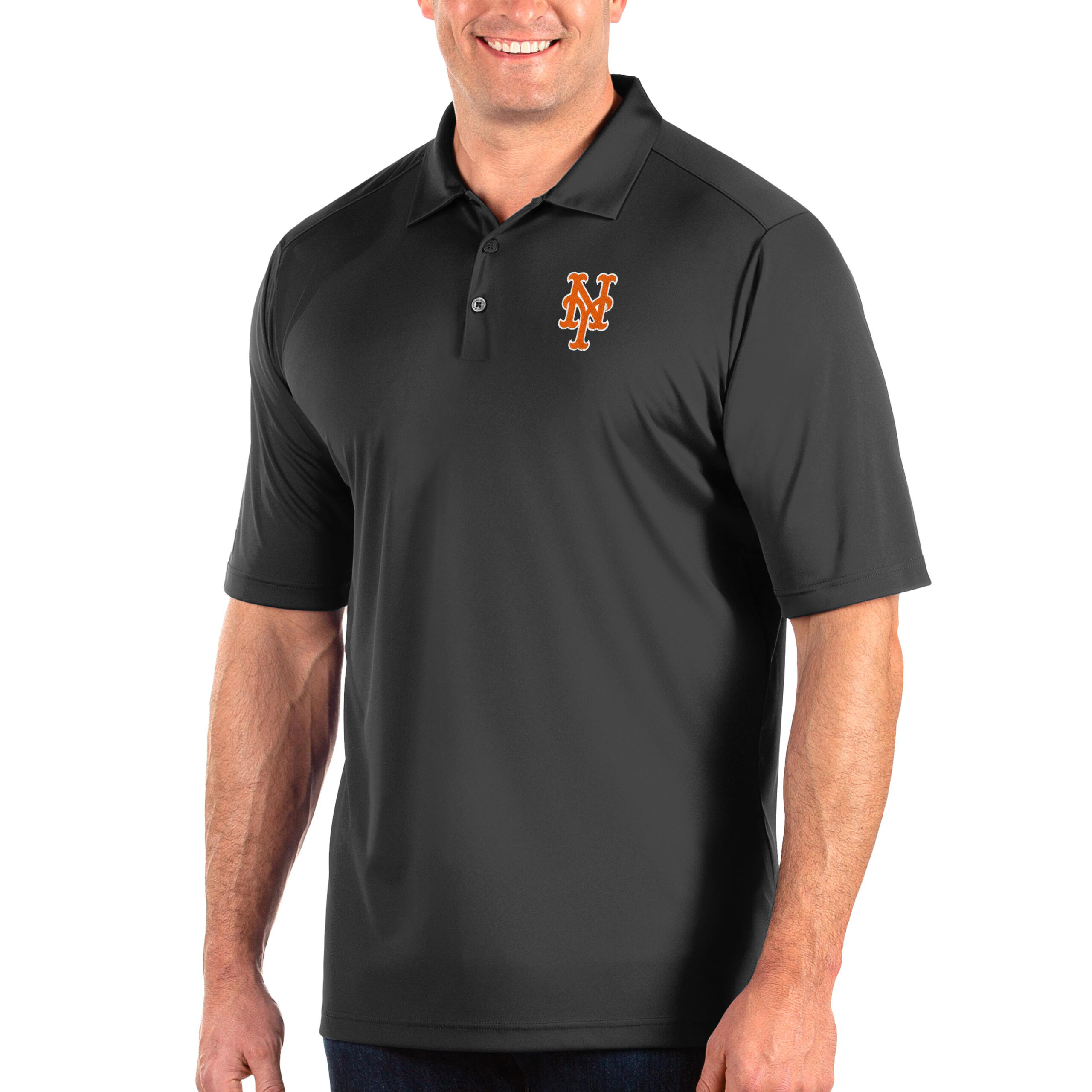 Men’s Antigua Gray New York Mets Big & Tall Tribute Polo