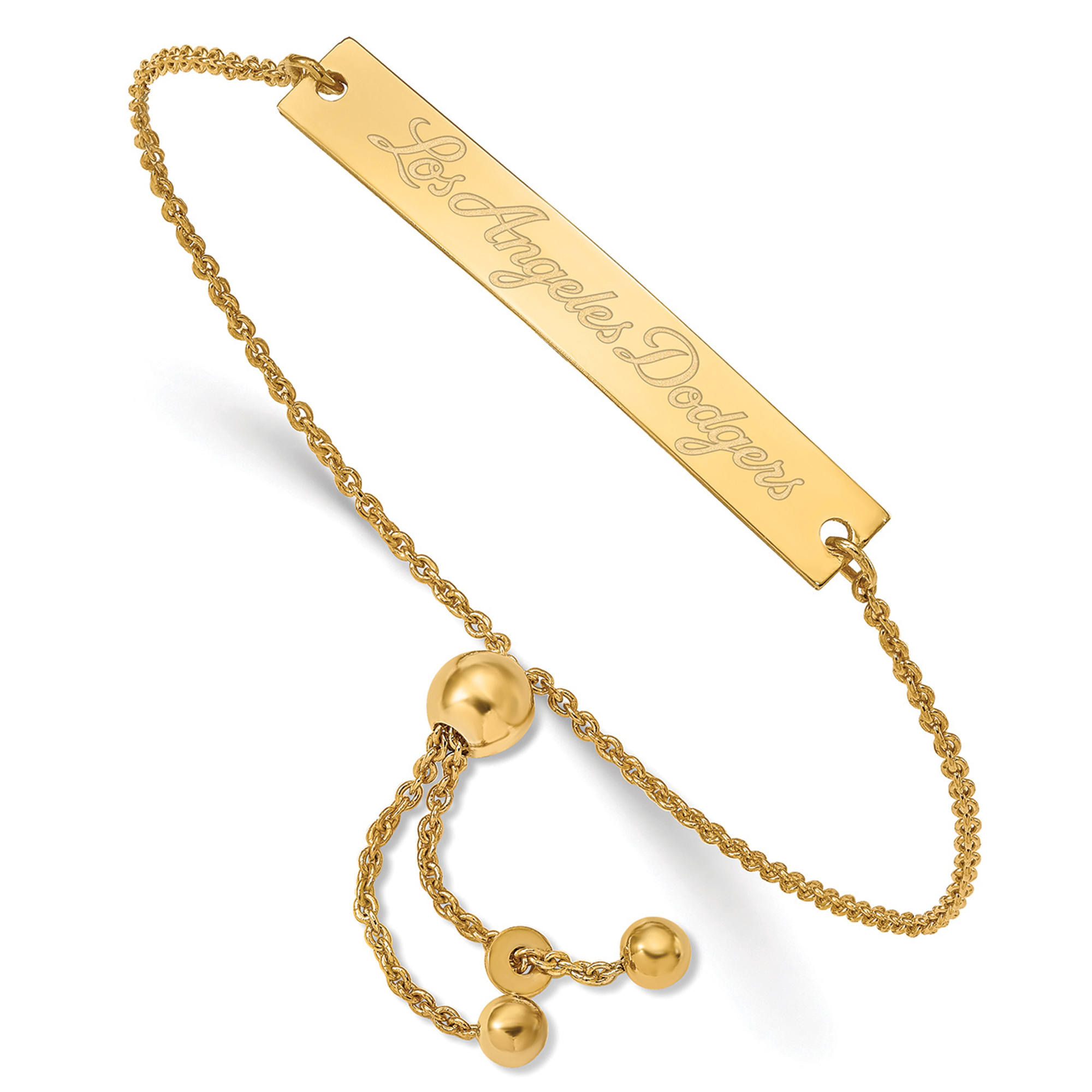 Women’s Los Angeles Dodgers Sterling Silver Gold-Plated Bar Bracelet