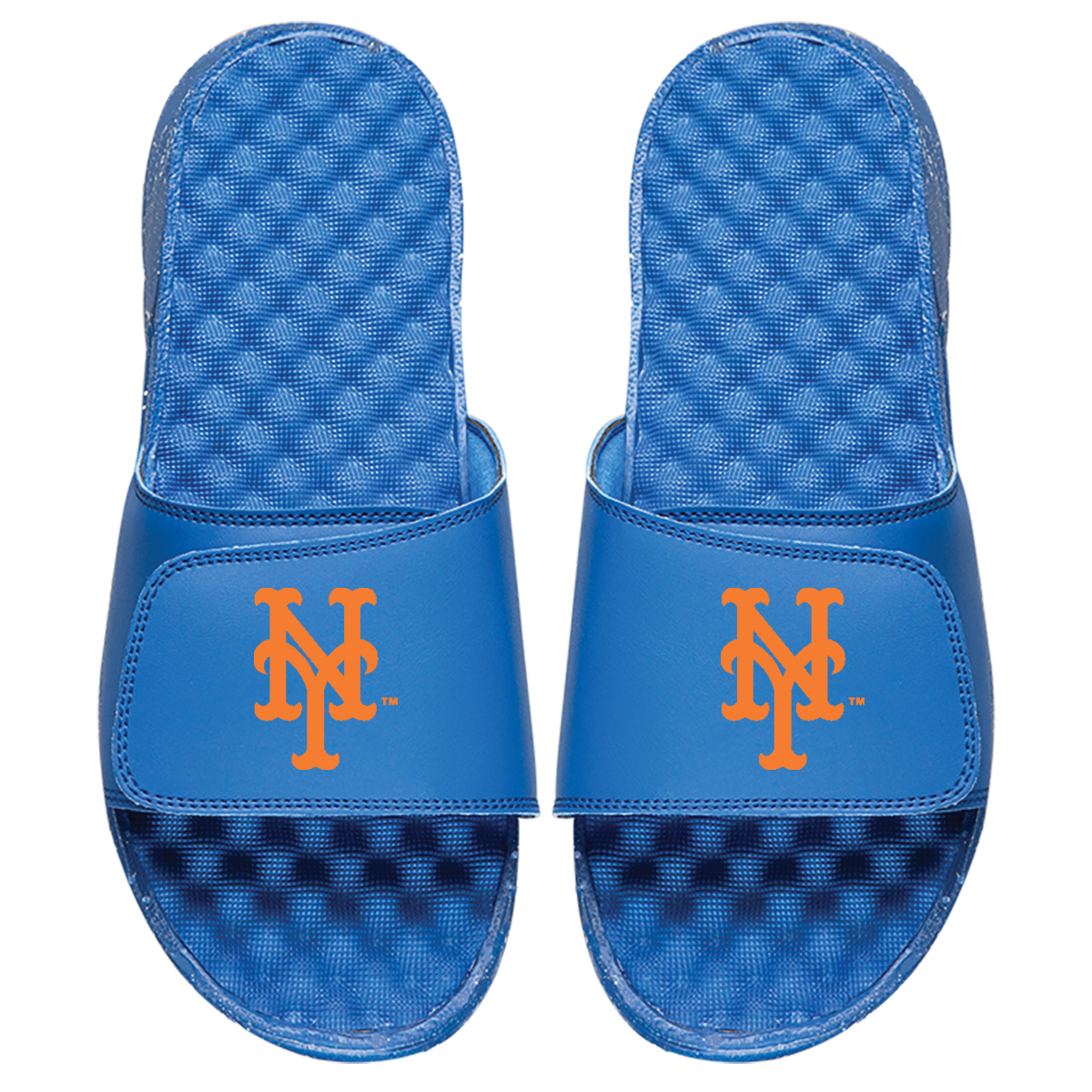 Men’s ISlide Royal New York Mets Personalized Alternate Logo Slide Sandals