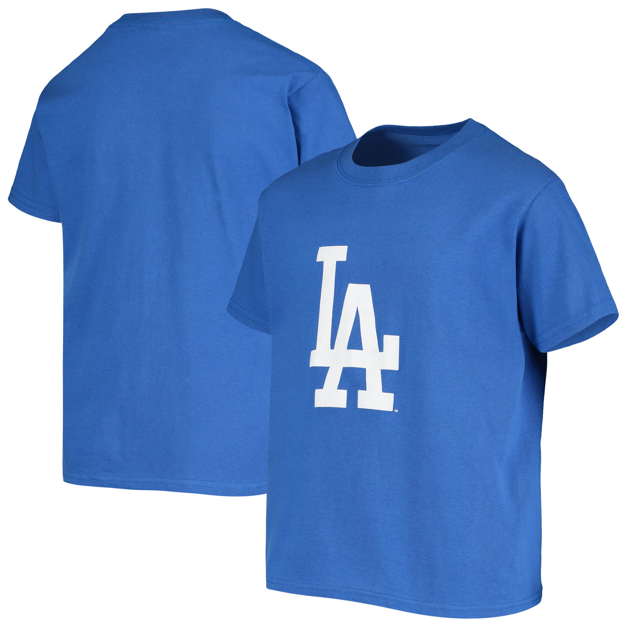 Youth Stitches Royal Los Angeles Dodgers Team Logo T-Shirt