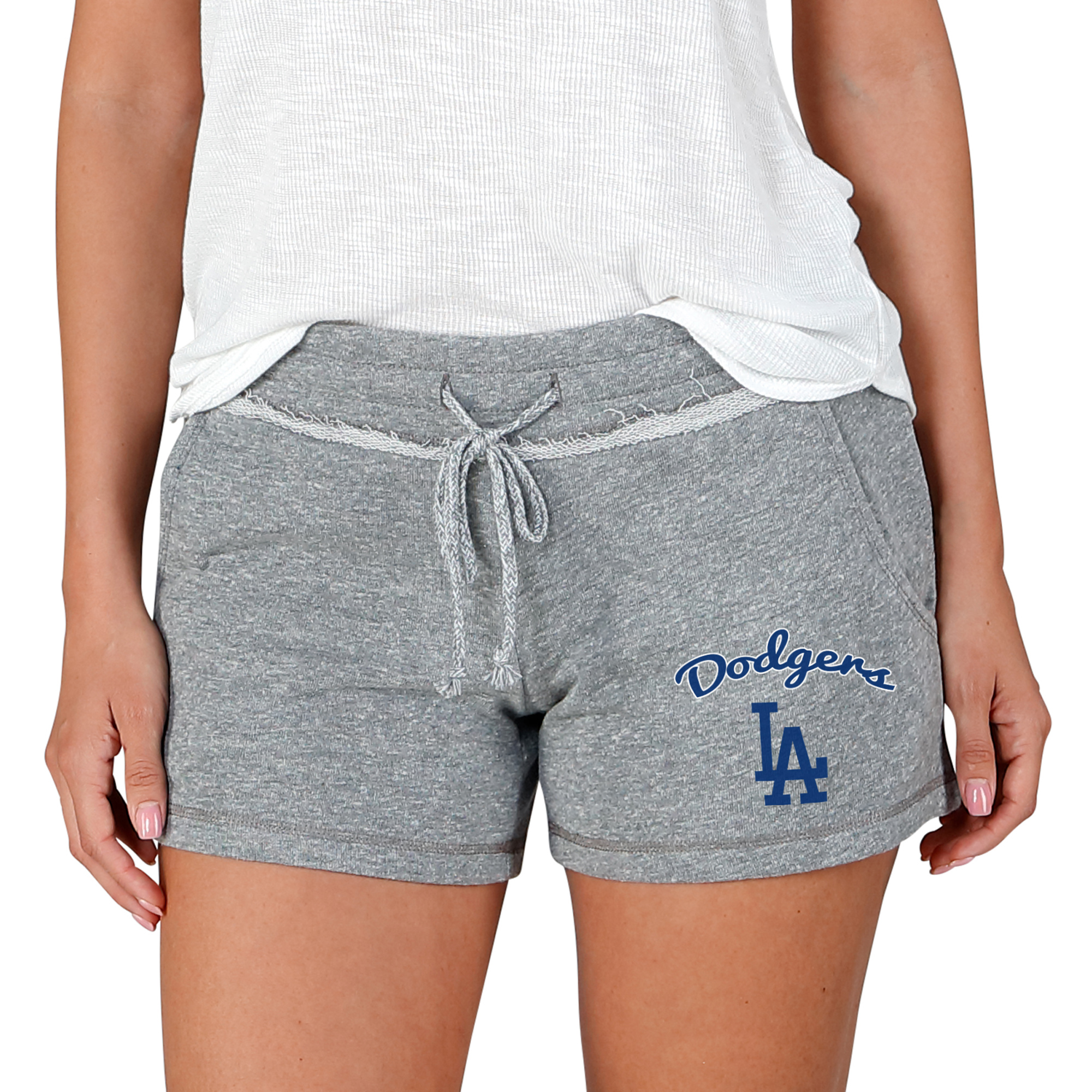 Women’s Concepts Sport Gray Los Angeles Dodgers Mainstream Terry Shorts