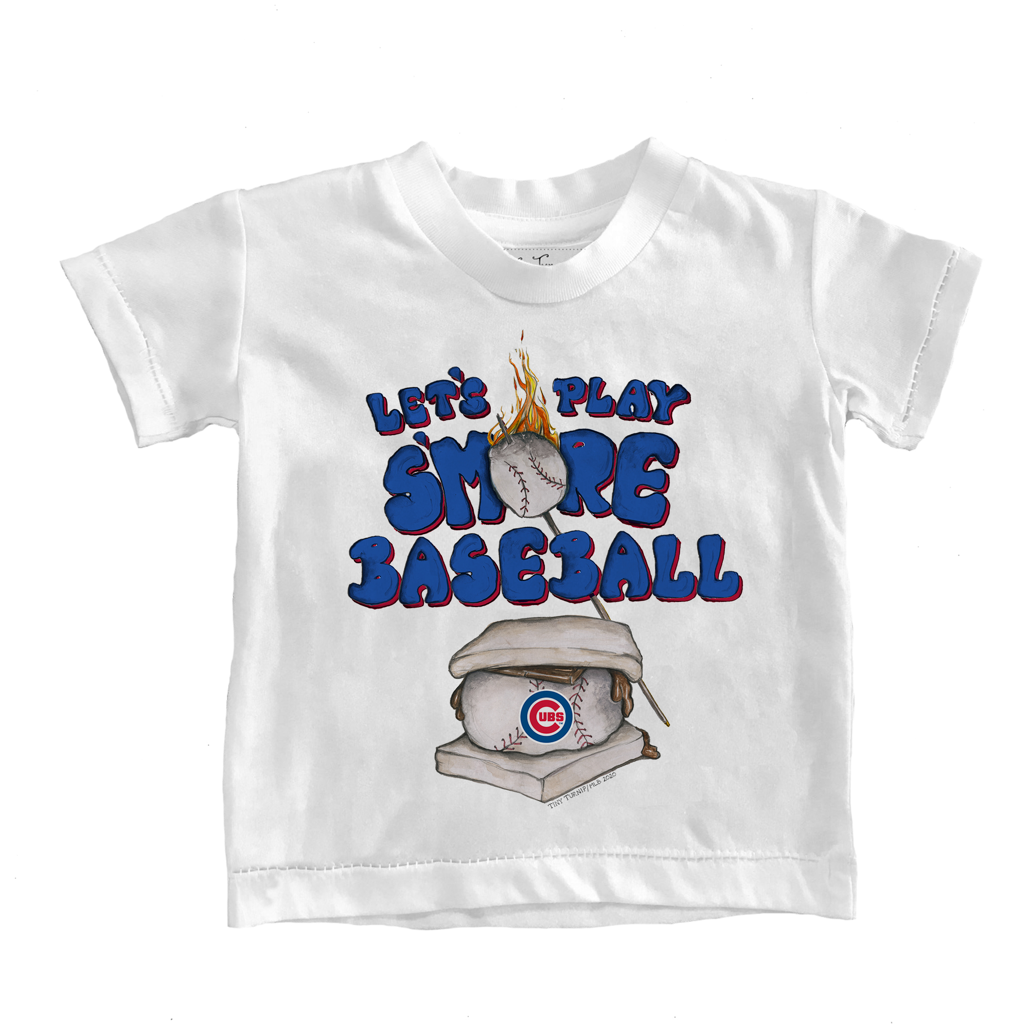 Infant Tiny Turnip White Chicago Cubs S’mores T-Shirt