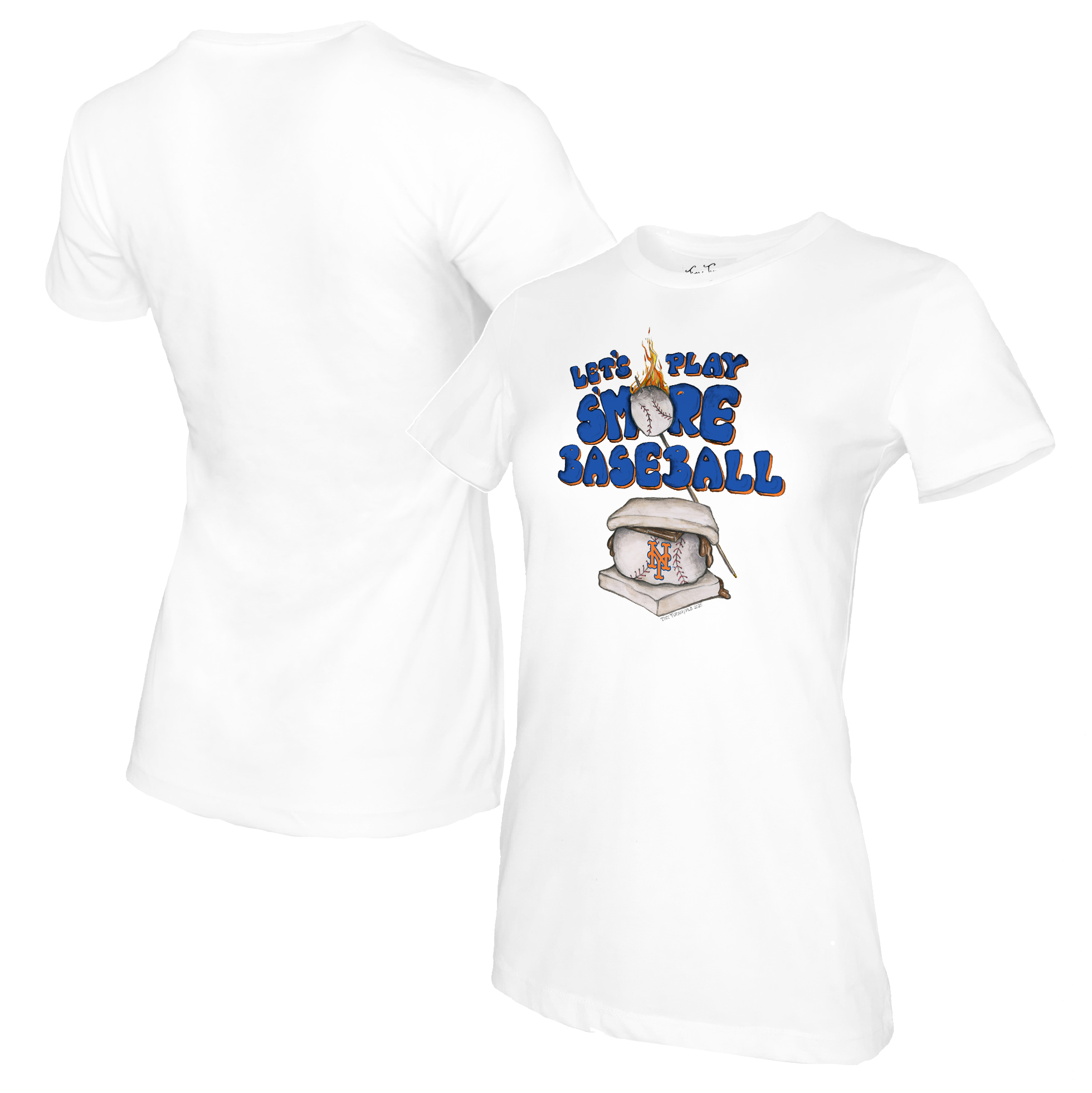 Women’s Tiny Turnip White New York Mets S’mores T-Shirt